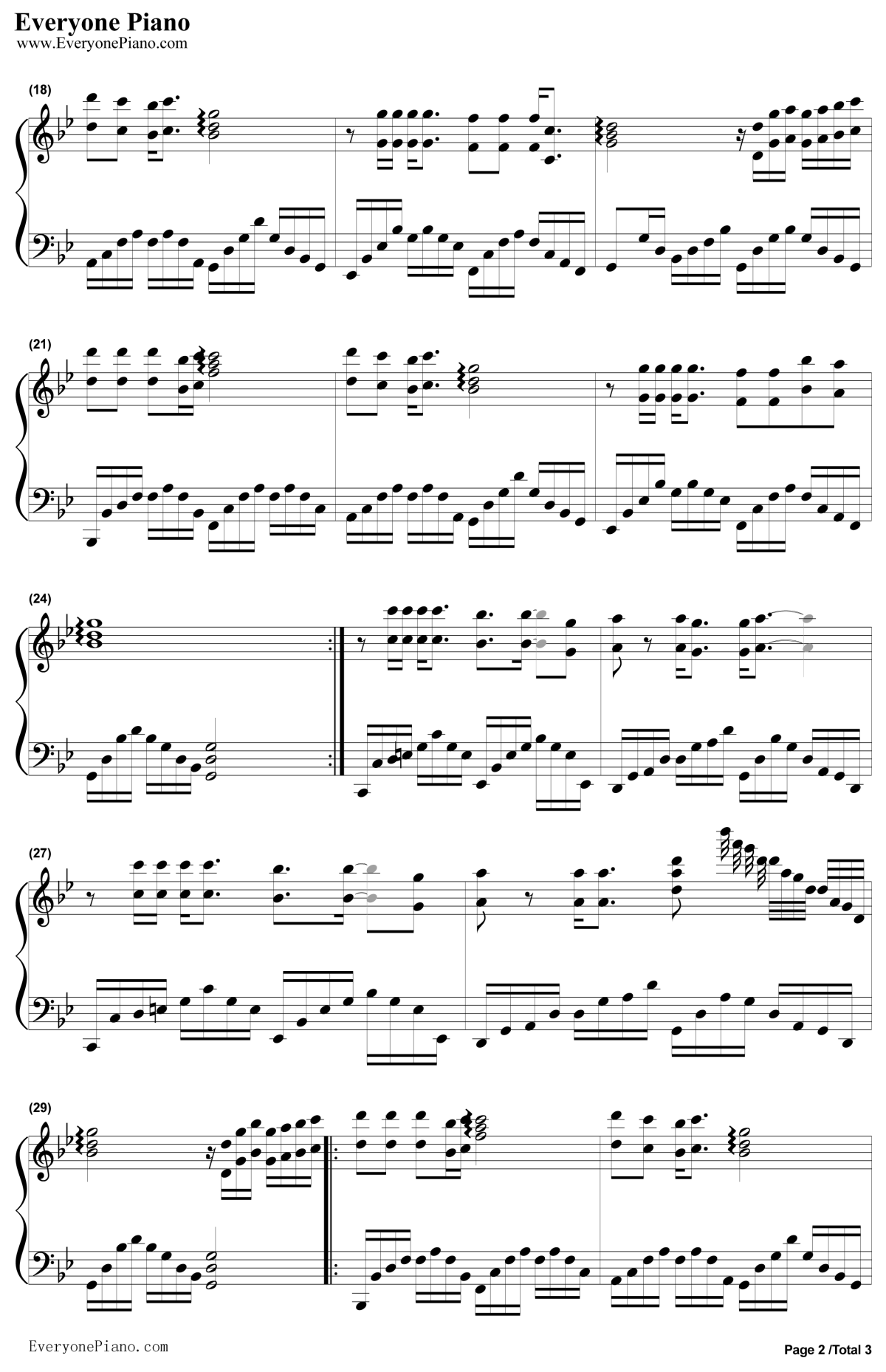 没有情人的情人节钢琴谱2-孟庭苇