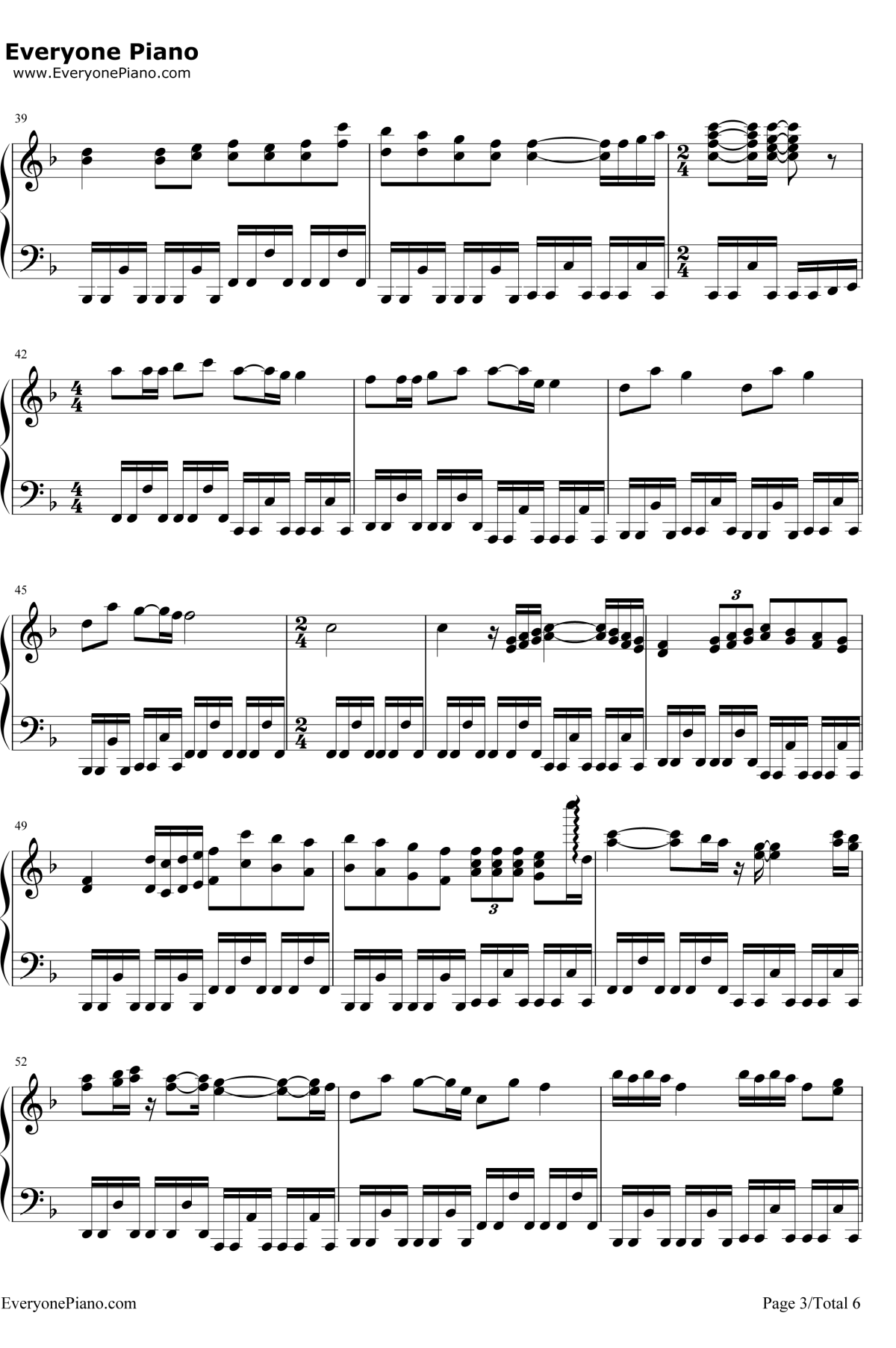 虫儿飞钢琴谱3-郑伊健