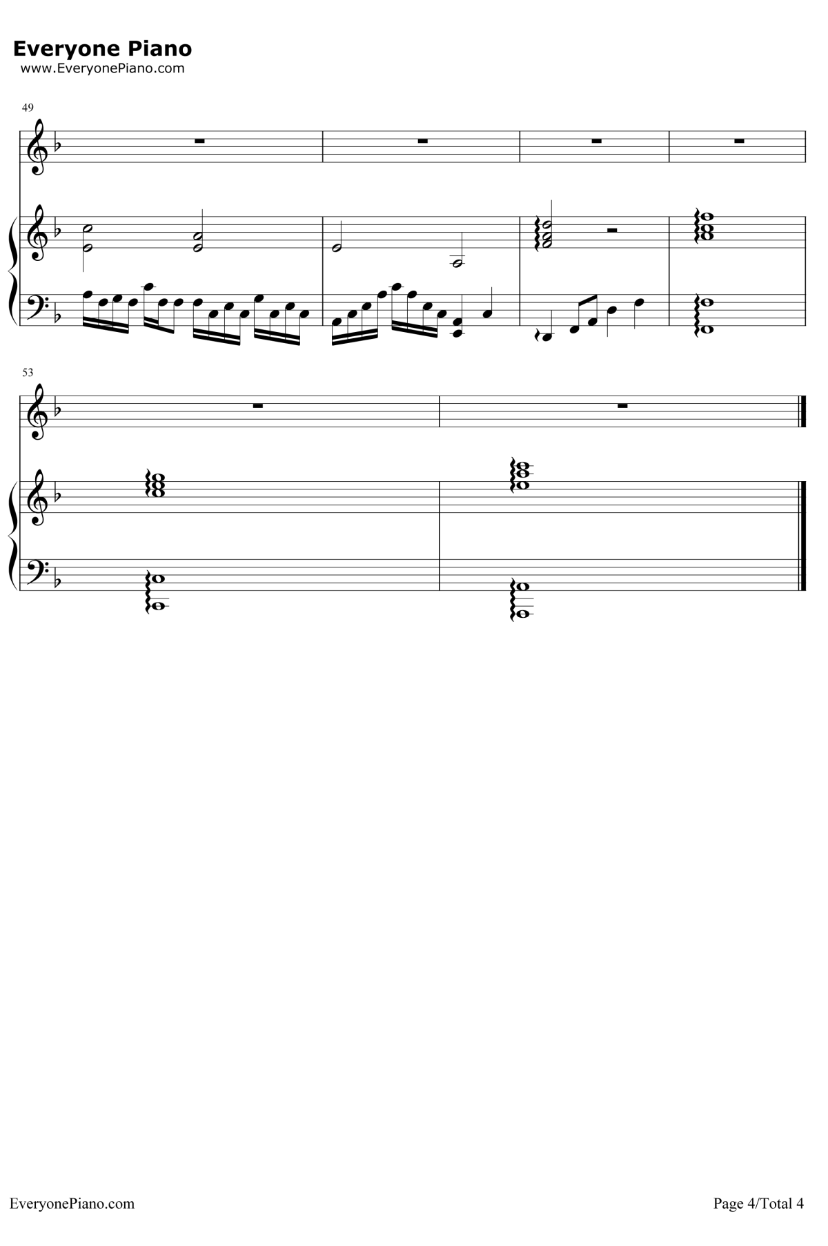 风起时钢琴谱4-胡歌