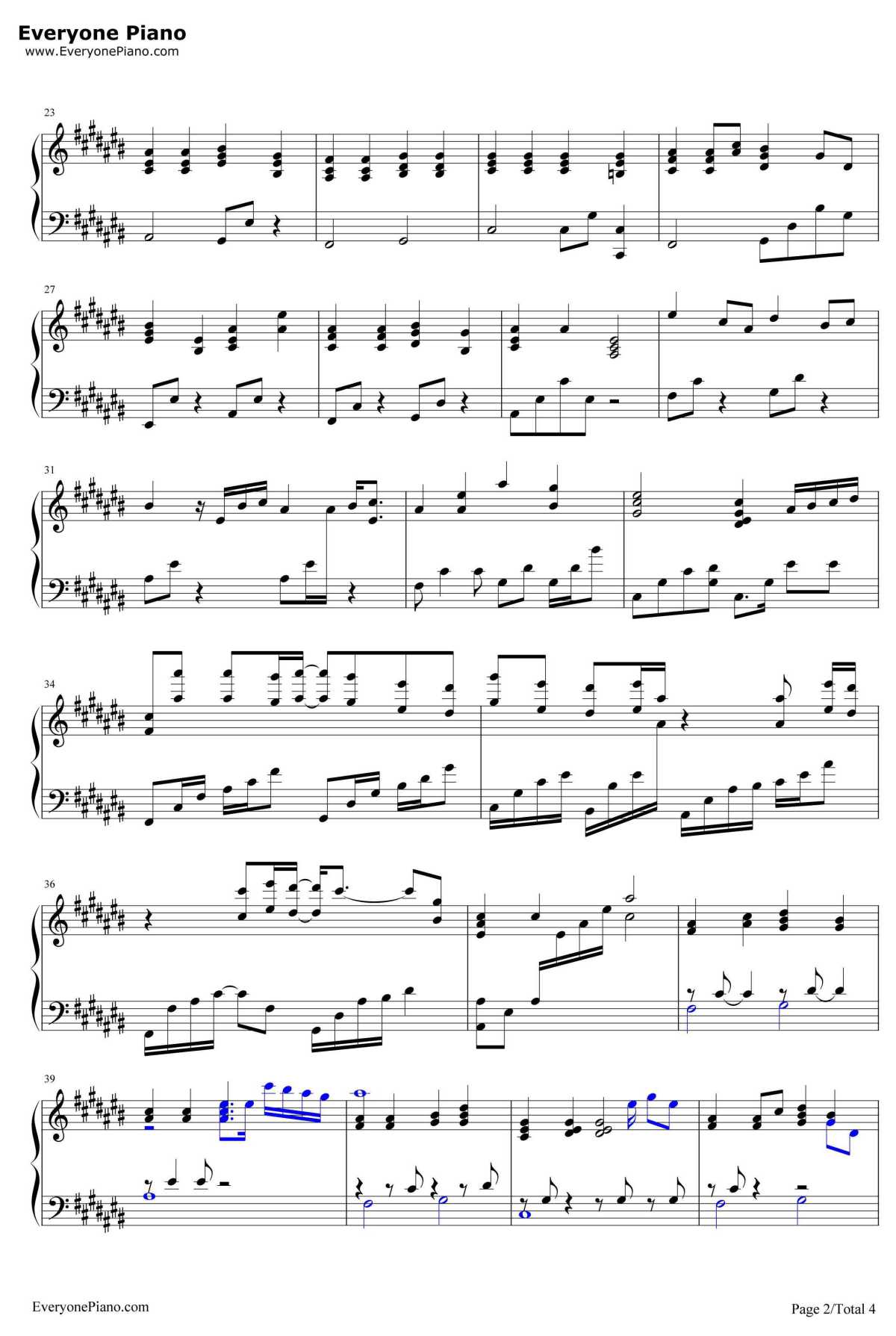 我本人钢琴谱2-吴雨霏