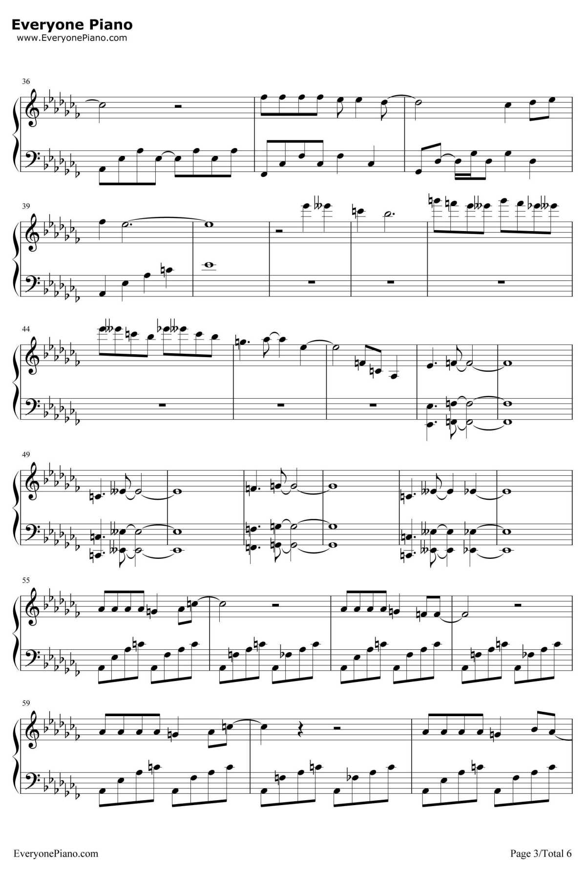 春风十里不如你钢琴谱3-李健