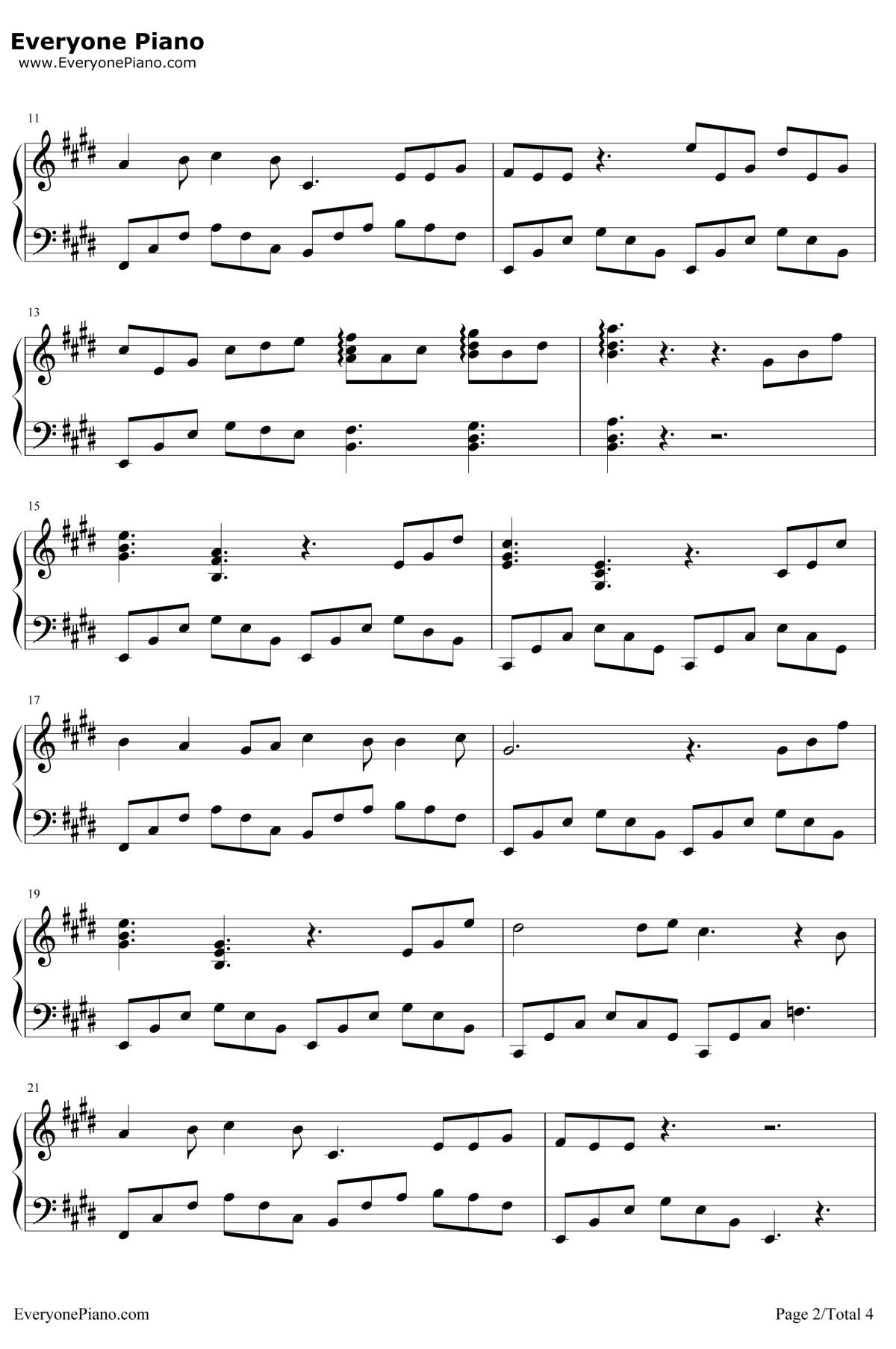 最长的旅途钢琴谱2-李琦