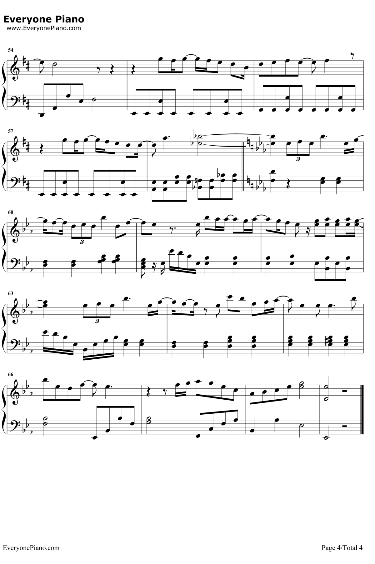 房间钢琴谱4-刘瑞琦