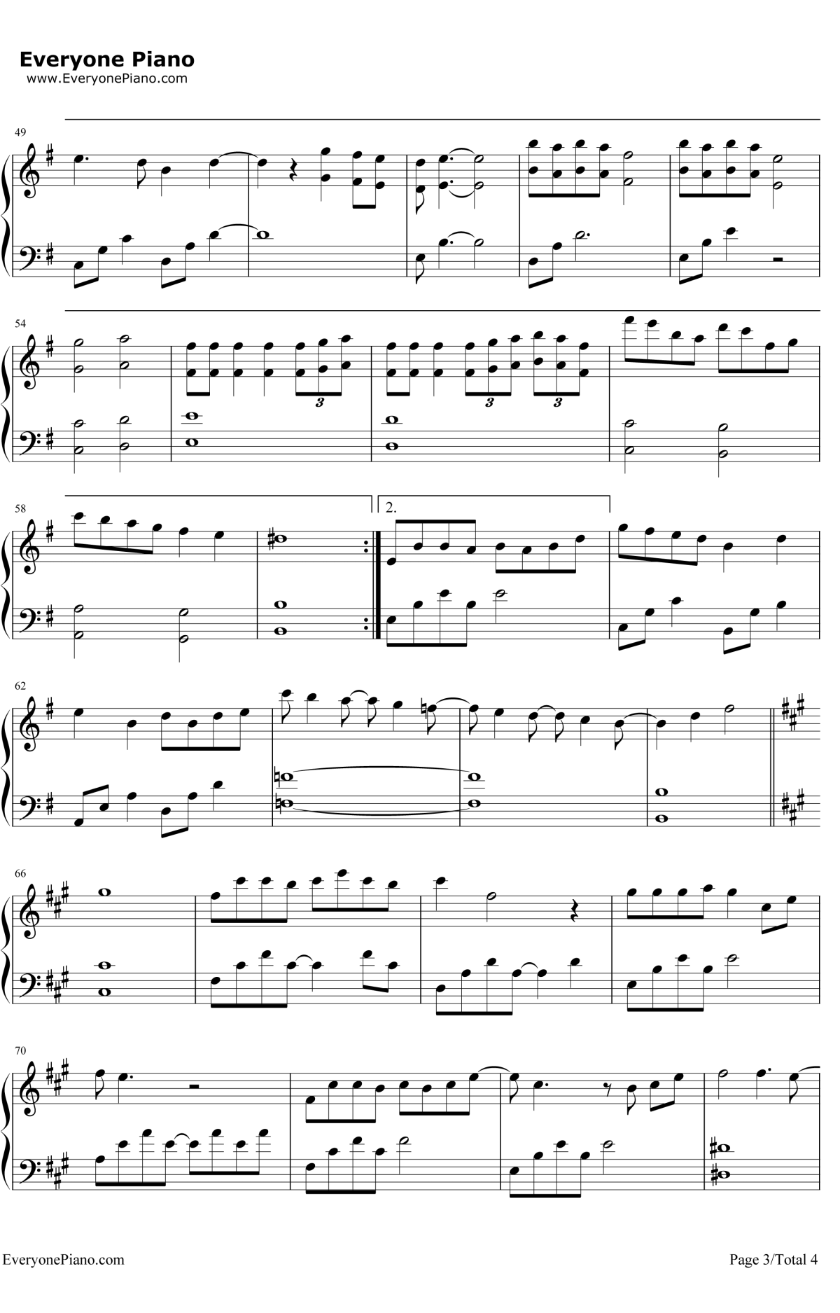 凉凉钢琴谱3-张碧晨