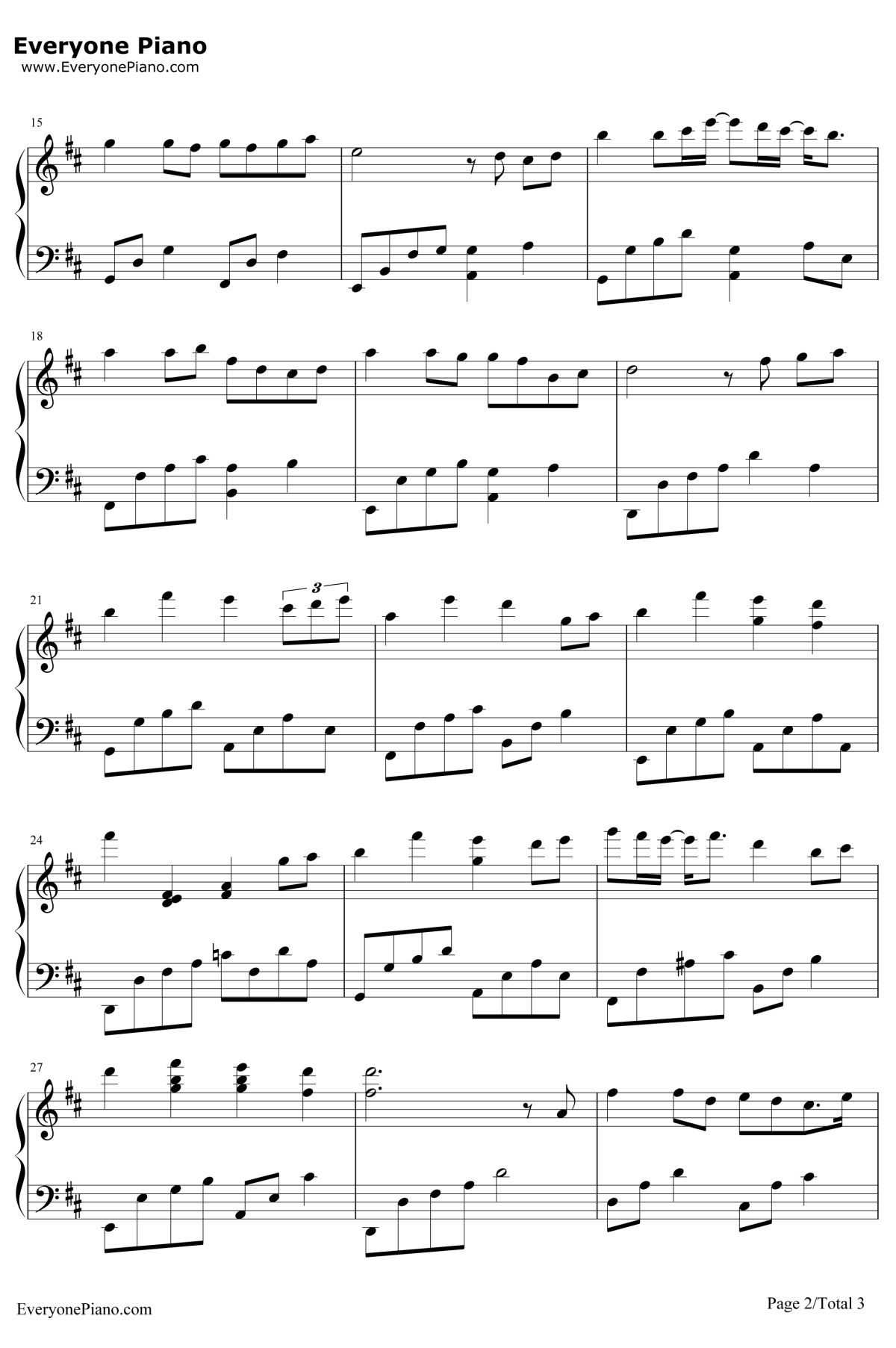 突然好想你钢琴谱2-五月天