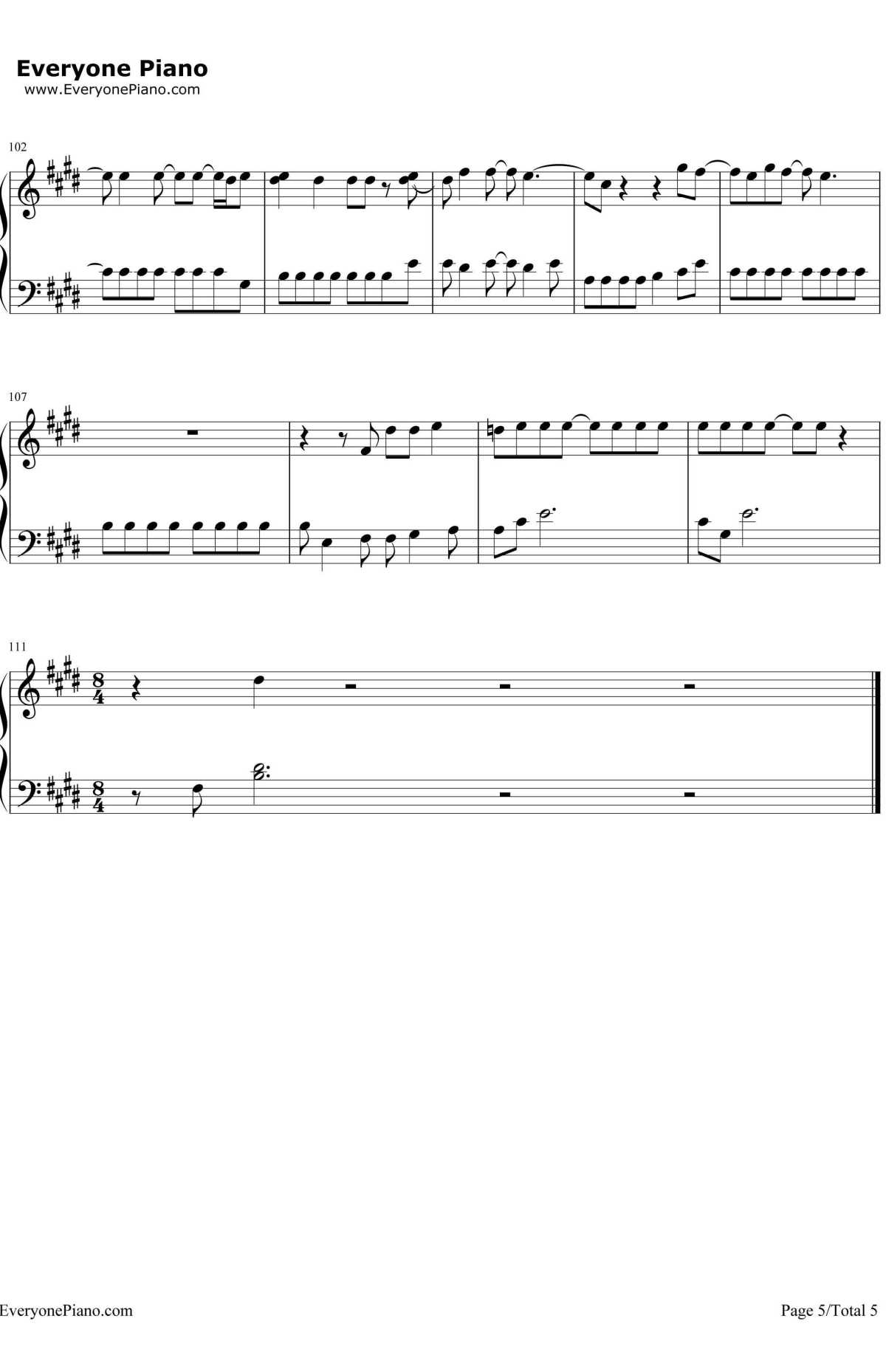 Red钢琴谱5-Taylor-Swift