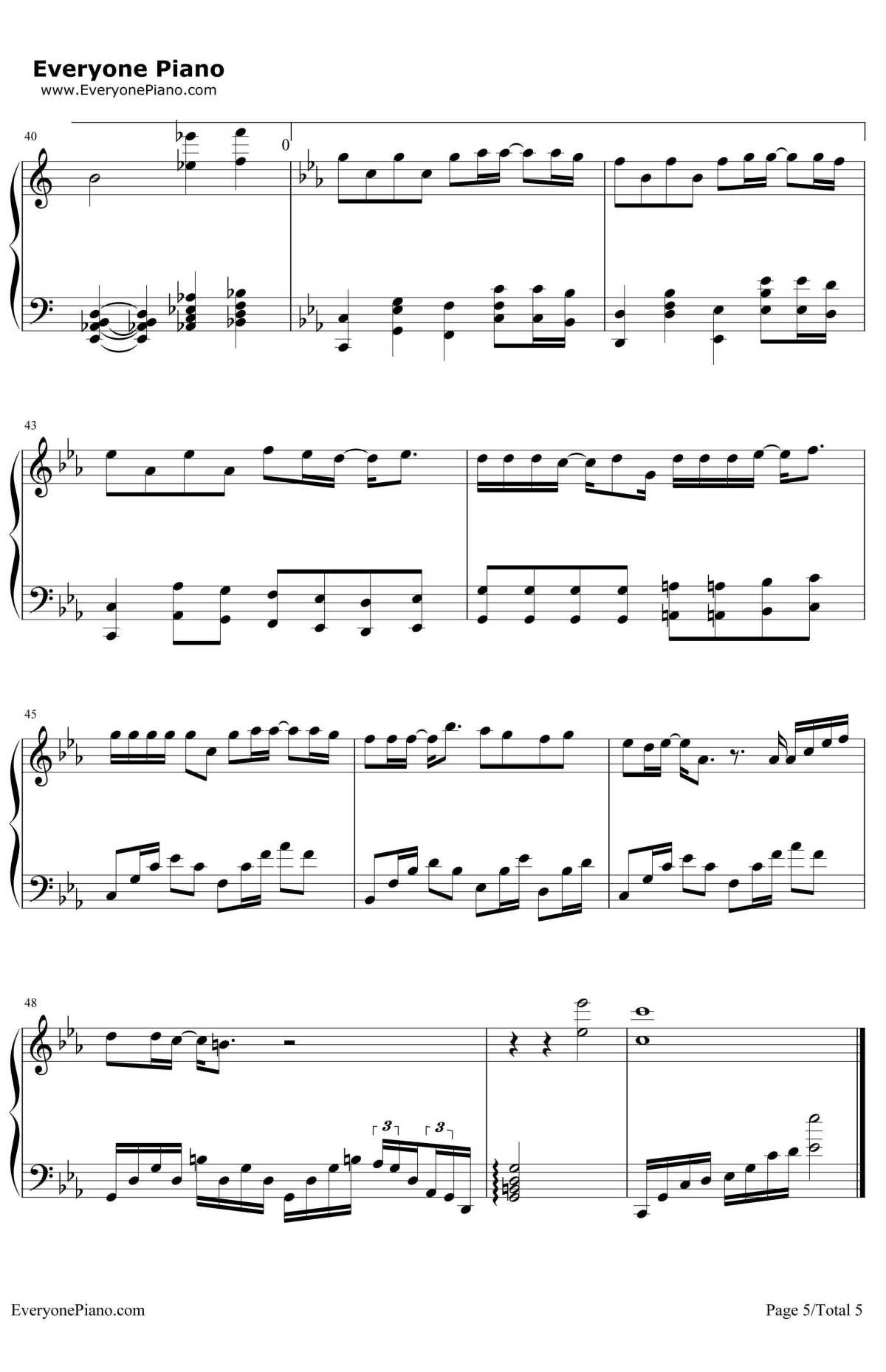 放生钢琴谱5-范逸臣