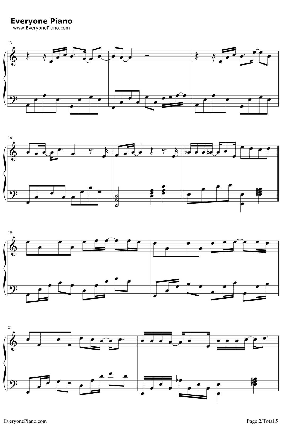 放生钢琴谱2-范逸臣