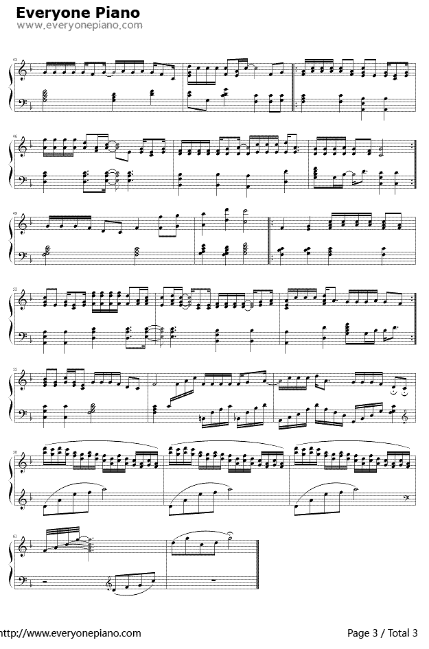 忘情水钢琴谱3-刘德华