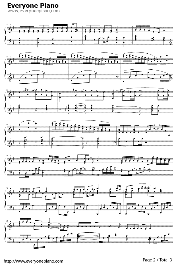 忘情水钢琴谱2-刘德华