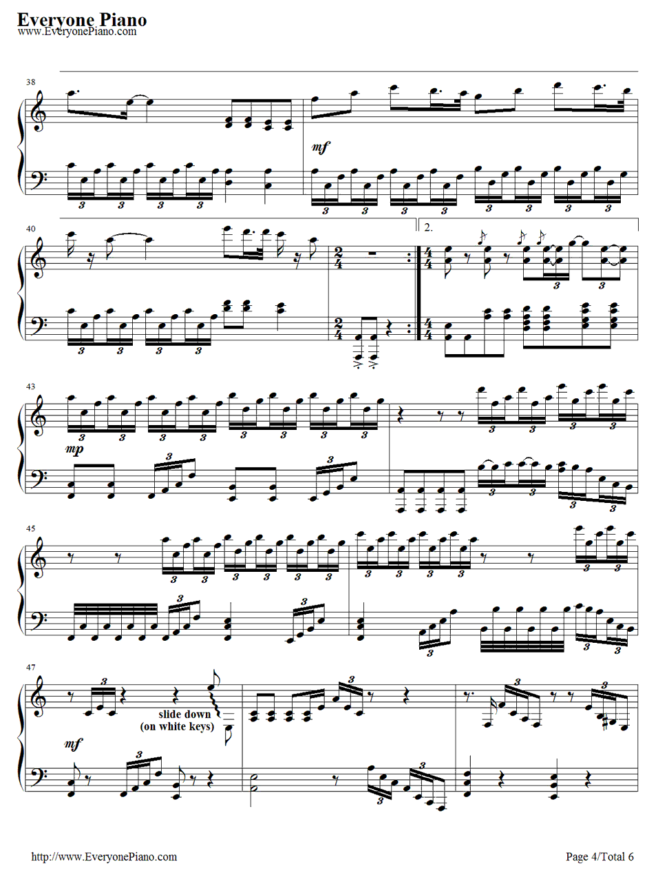 新地球钢琴谱4-林俊杰