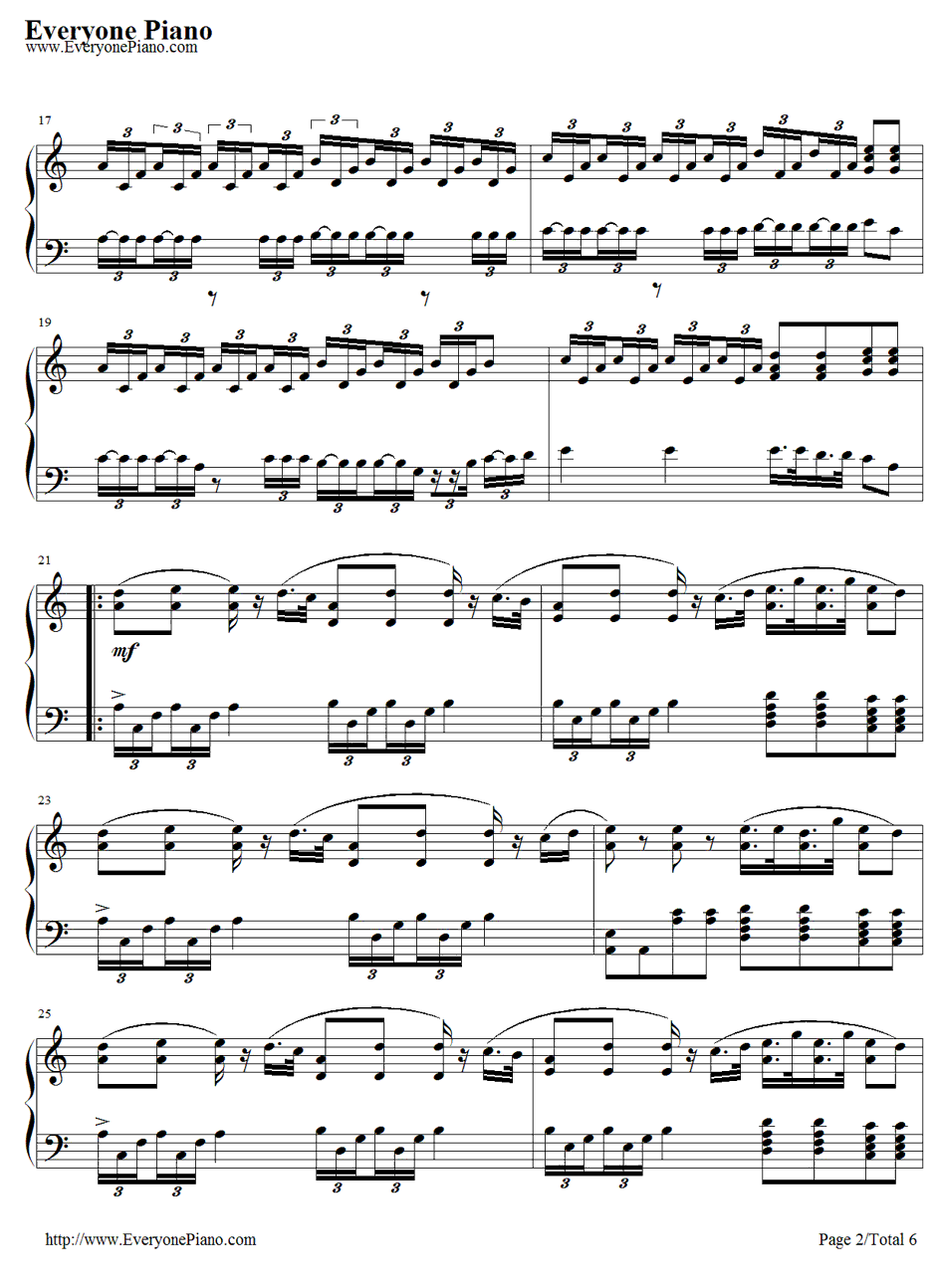 新地球钢琴谱2-林俊杰