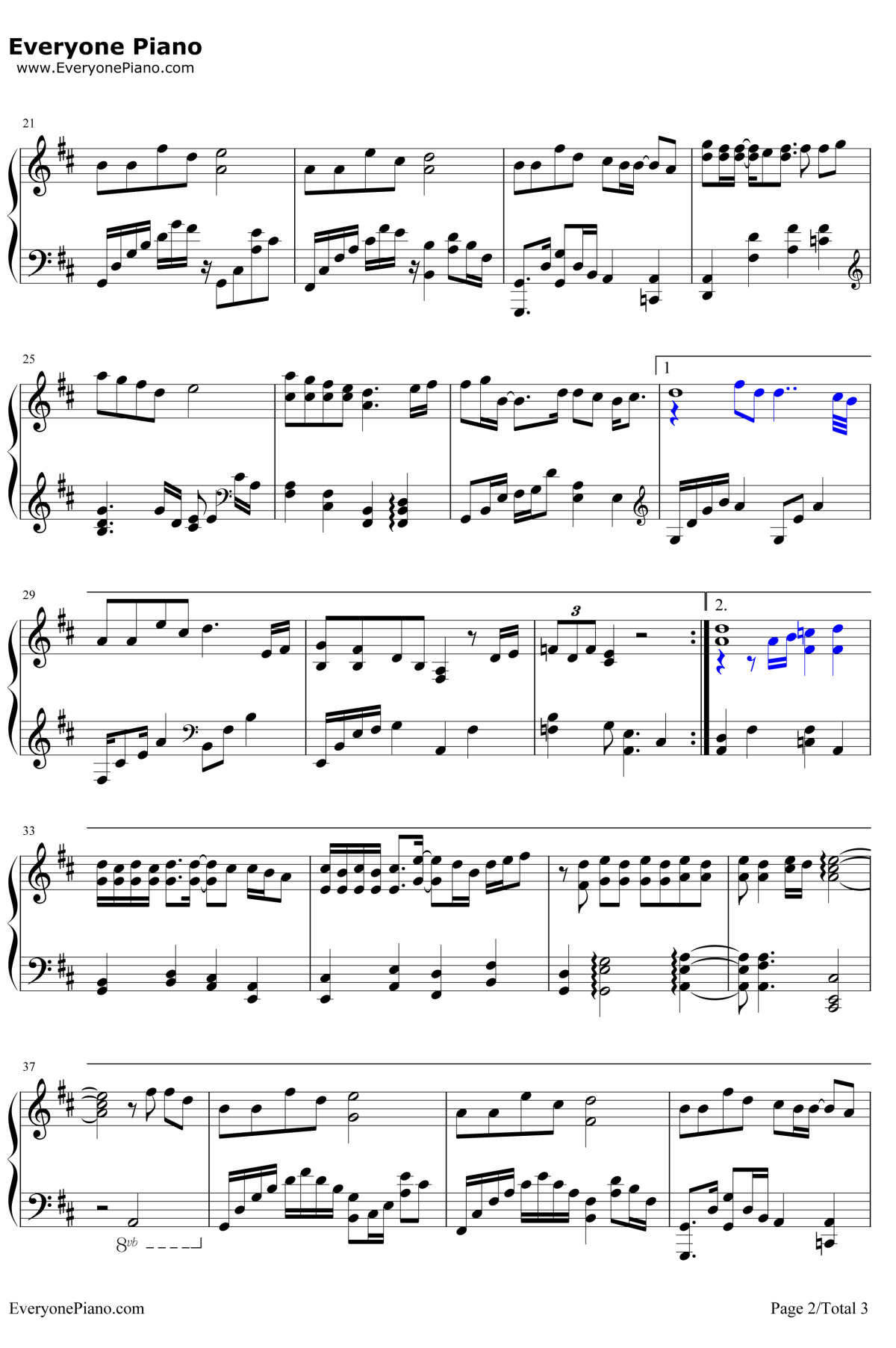 那些你很冒险的梦钢琴谱2-林俊杰