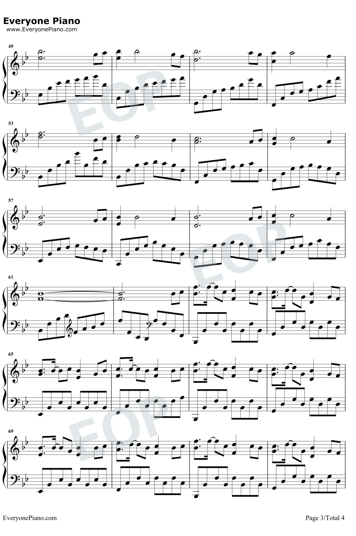 七月上钢琴谱3-Jam