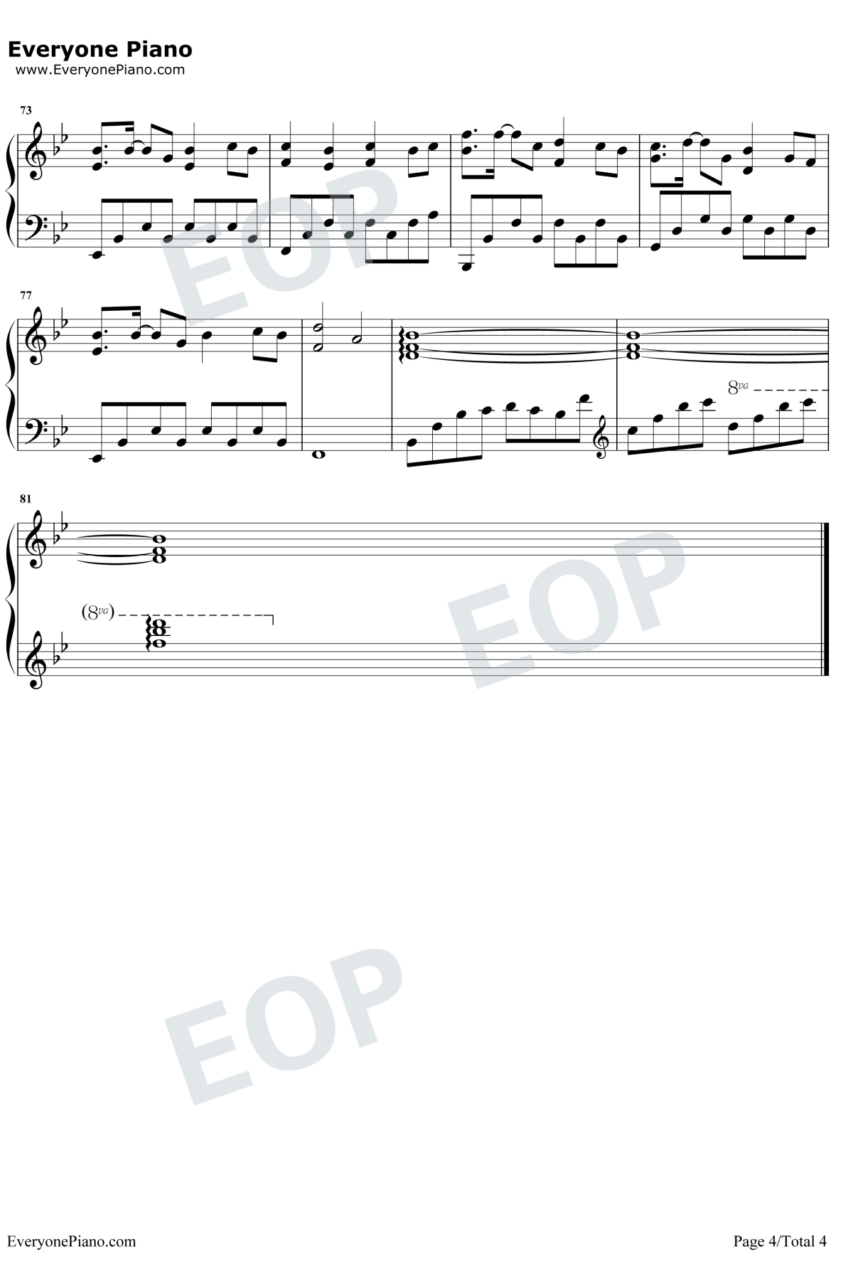 七月上钢琴谱4-Jam