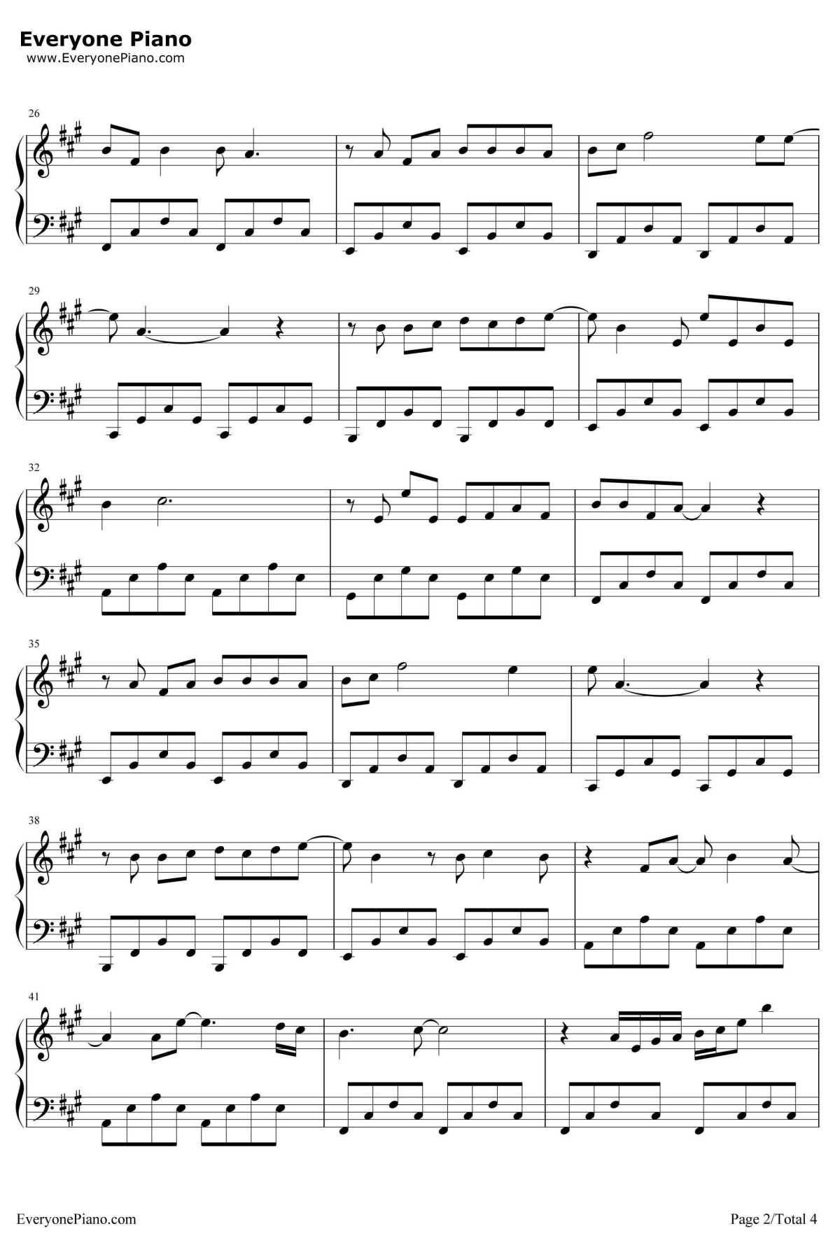 好好爱个女孩钢琴谱2-张信哲