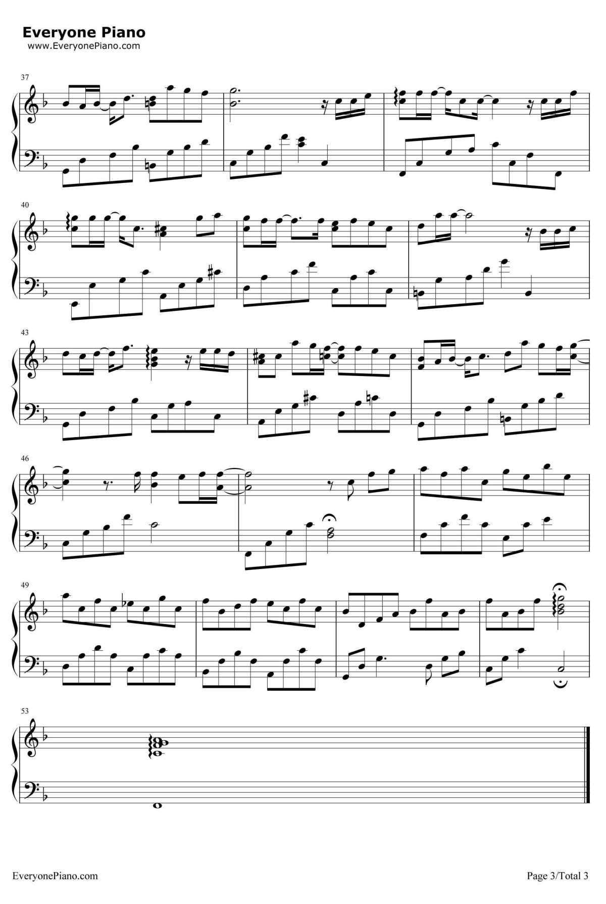 那些年钢琴谱3-胡夏