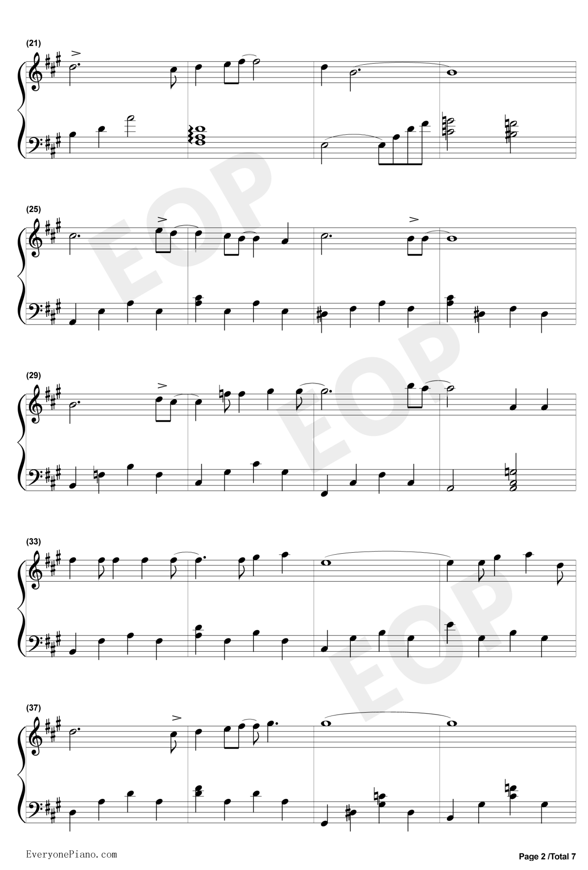 爱的回归线钢琴谱2-陈韵若