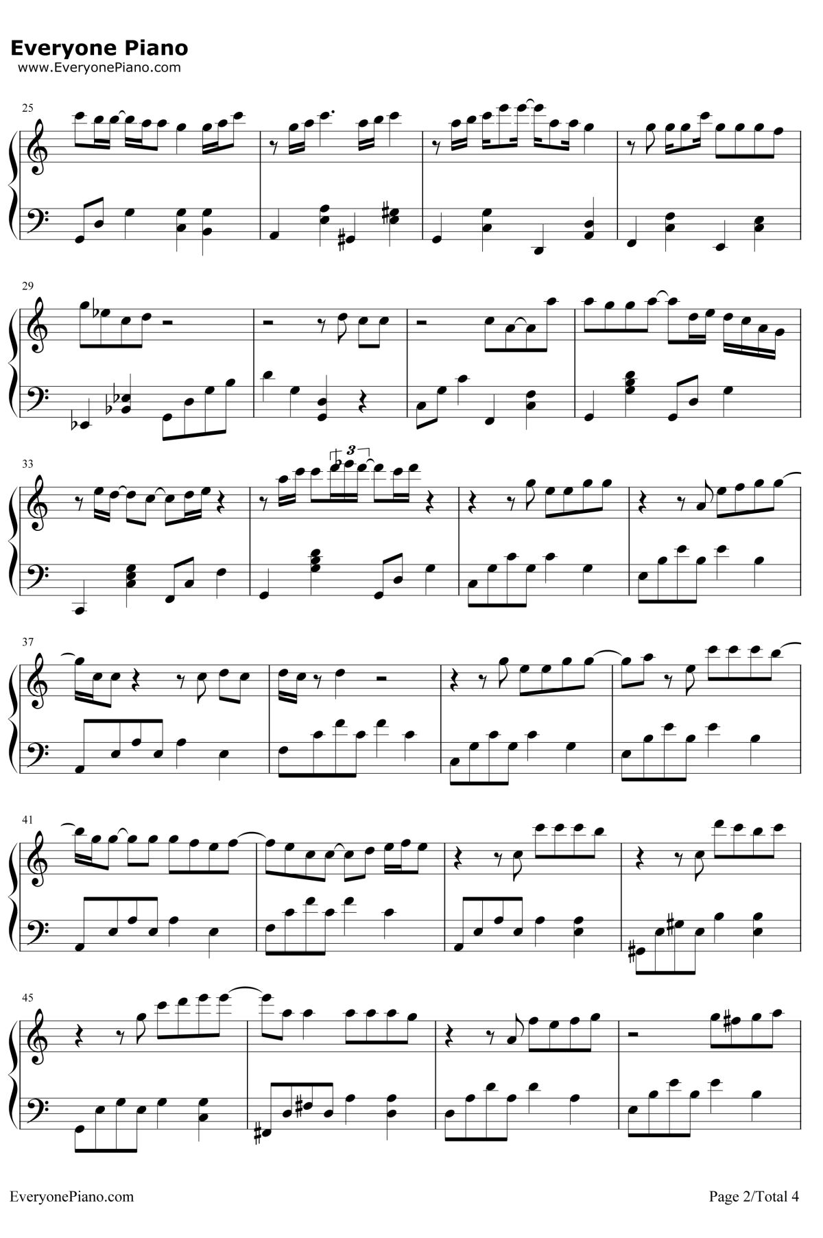 还是会钢琴谱2-韦礼安