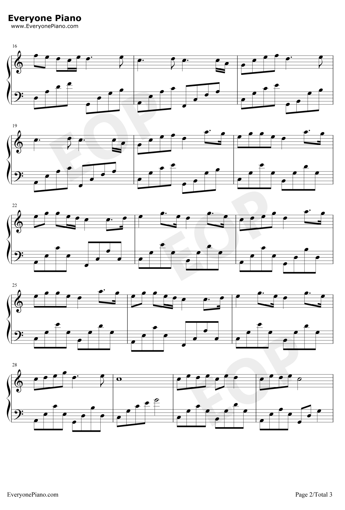 樱花草钢琴谱2-Sweety