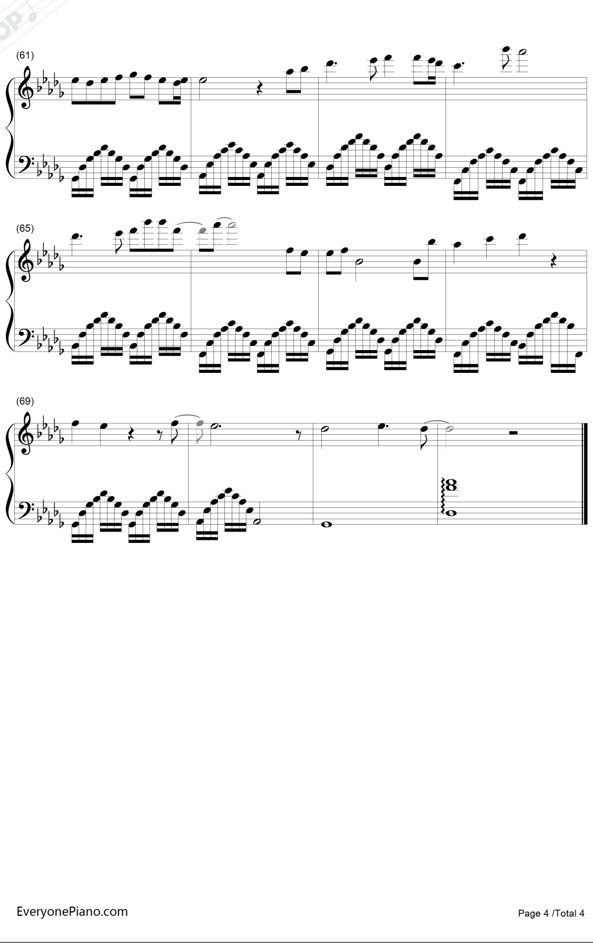 如歌钢琴谱4-张杰