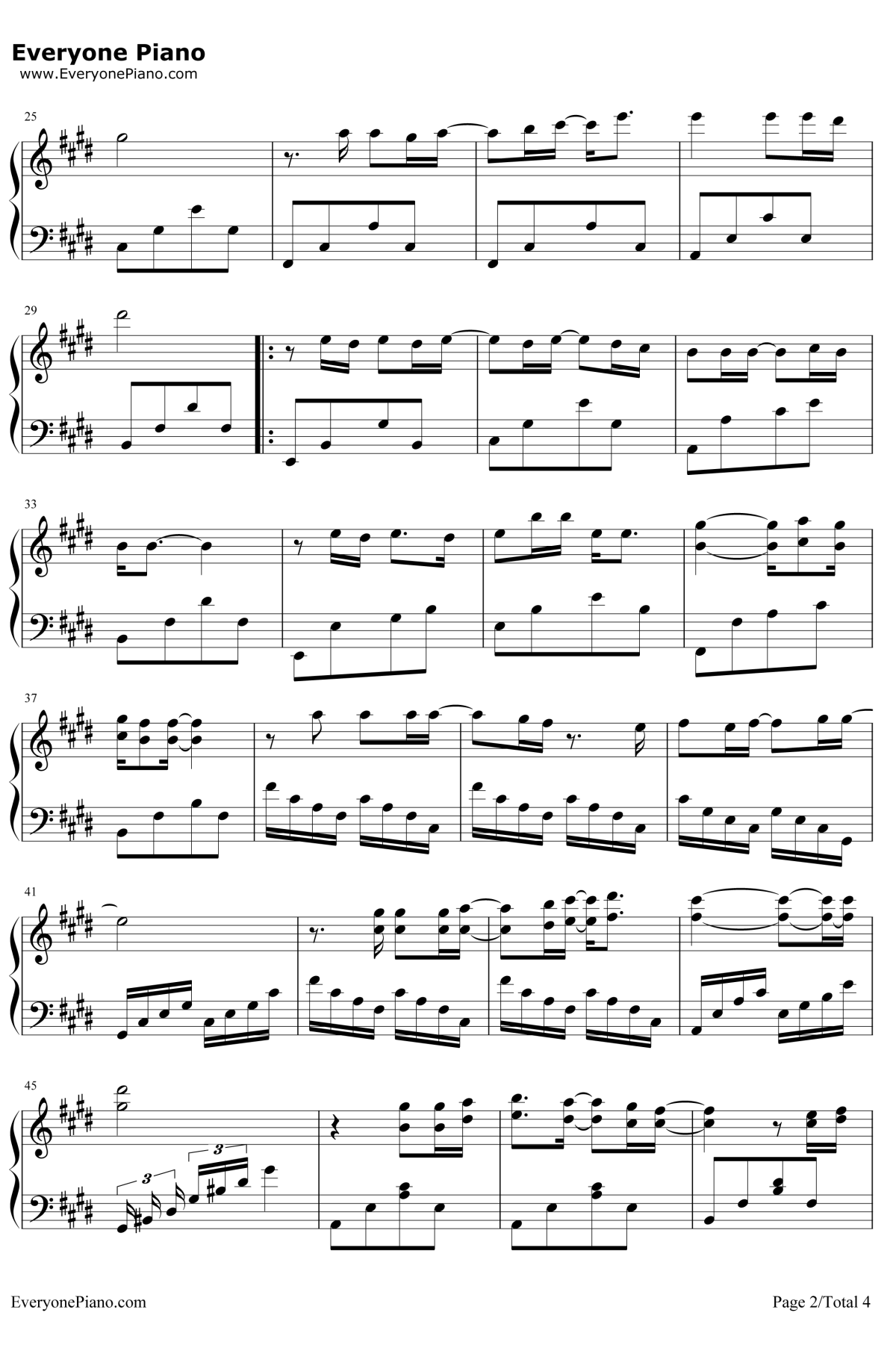 我飞故我在钢琴谱2-林俊杰