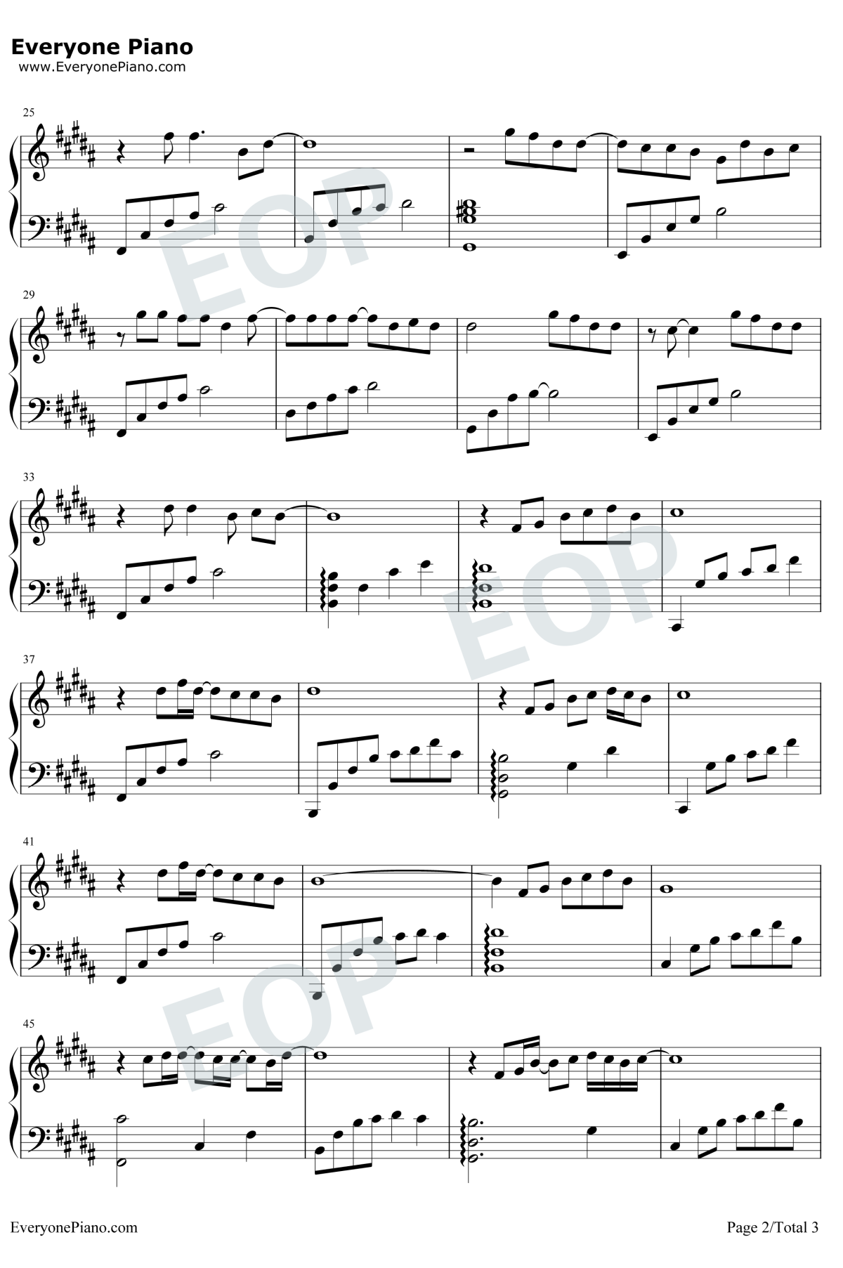 第三人称钢琴谱2-买辣椒也用券