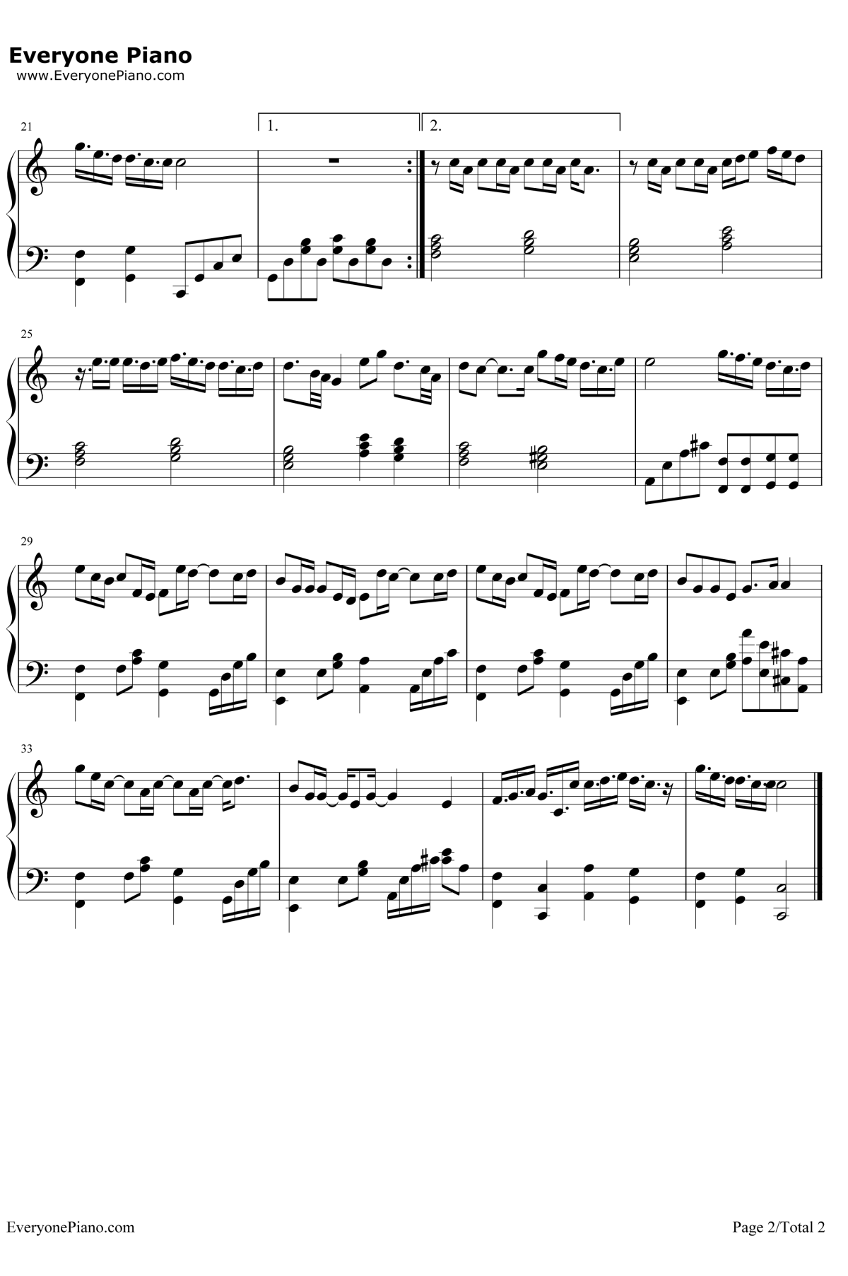 三人游钢琴谱2-方大同