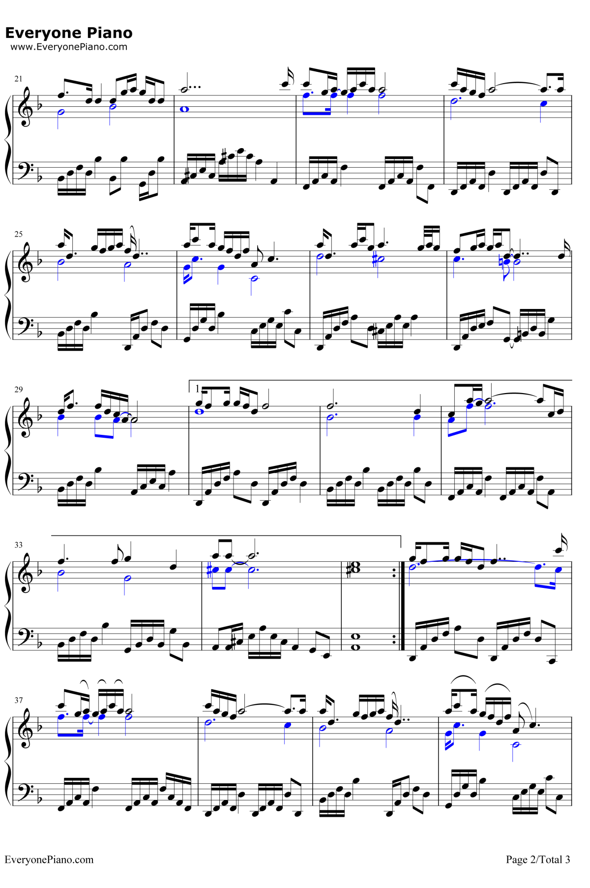 身骑白马钢琴谱2-徐佳莹