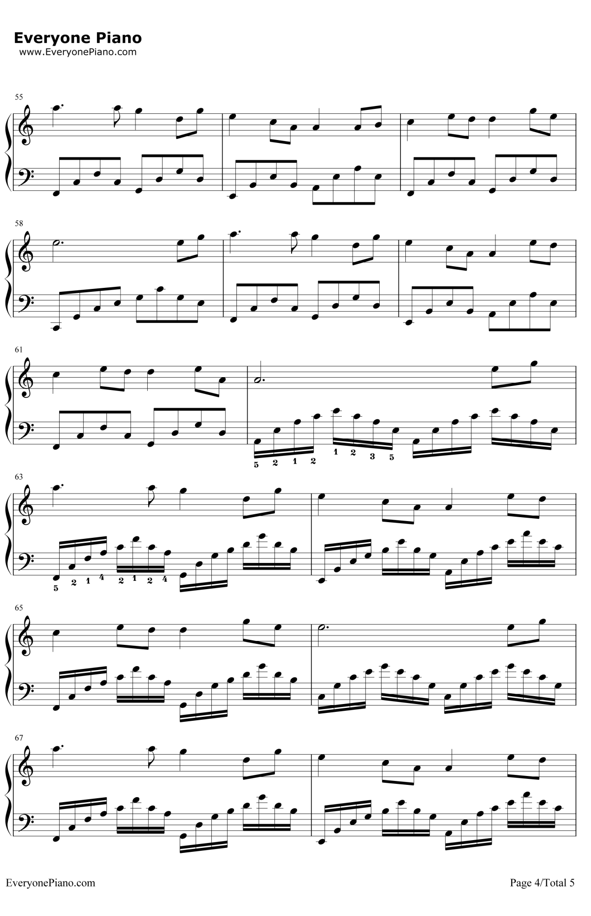 星月神话钢琴谱4-金莎