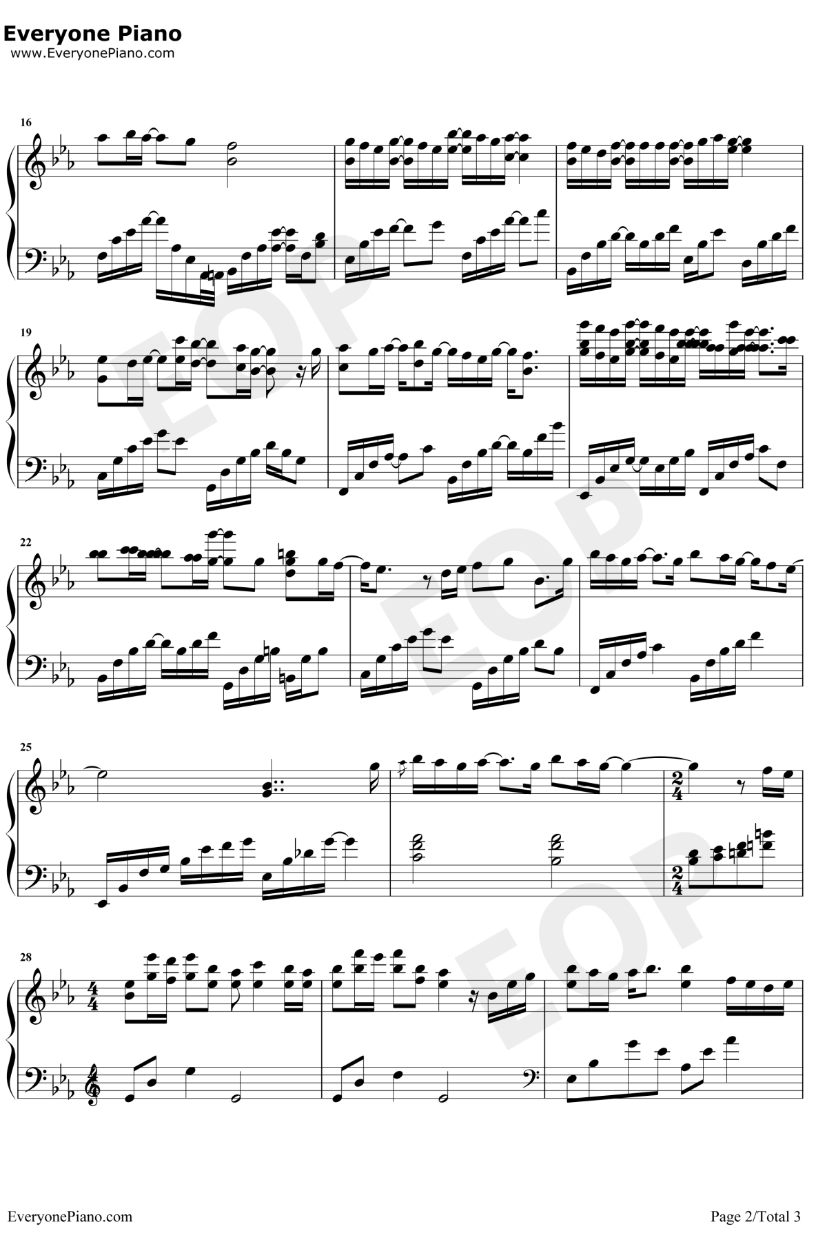 当时的我们钢琴谱2-BY2