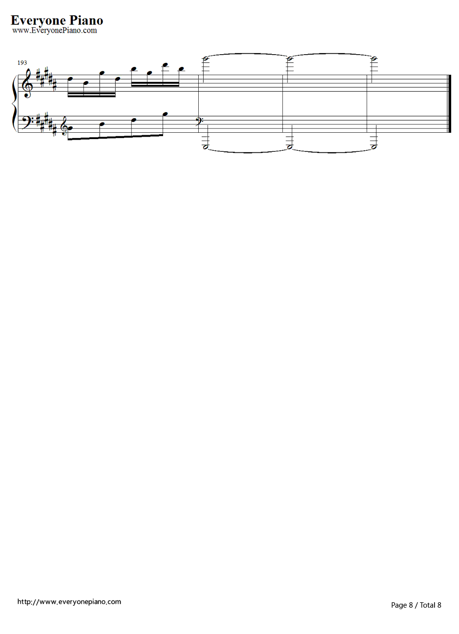 Bloody Tears钢琴谱8