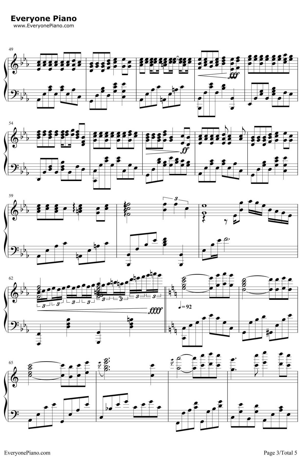 北京东路的日子钢琴谱3