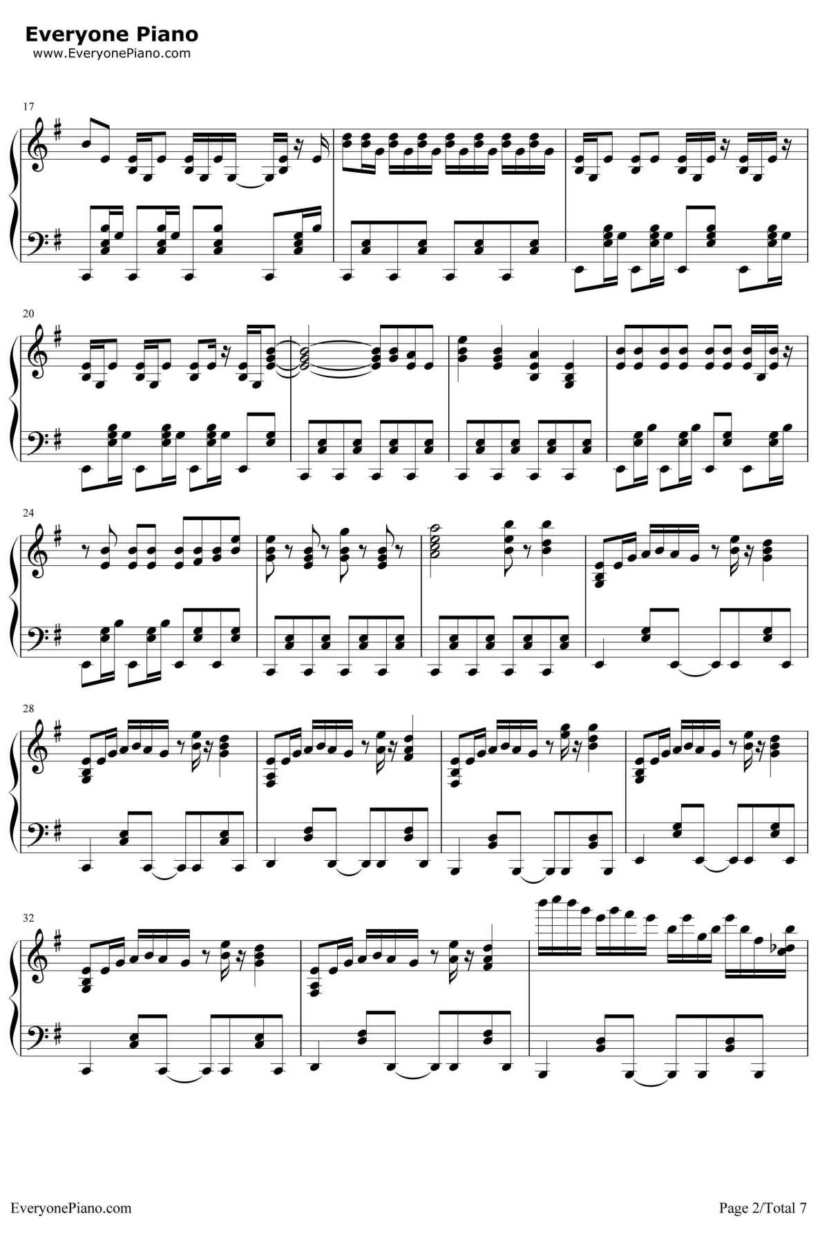 内外情人钢琴谱2