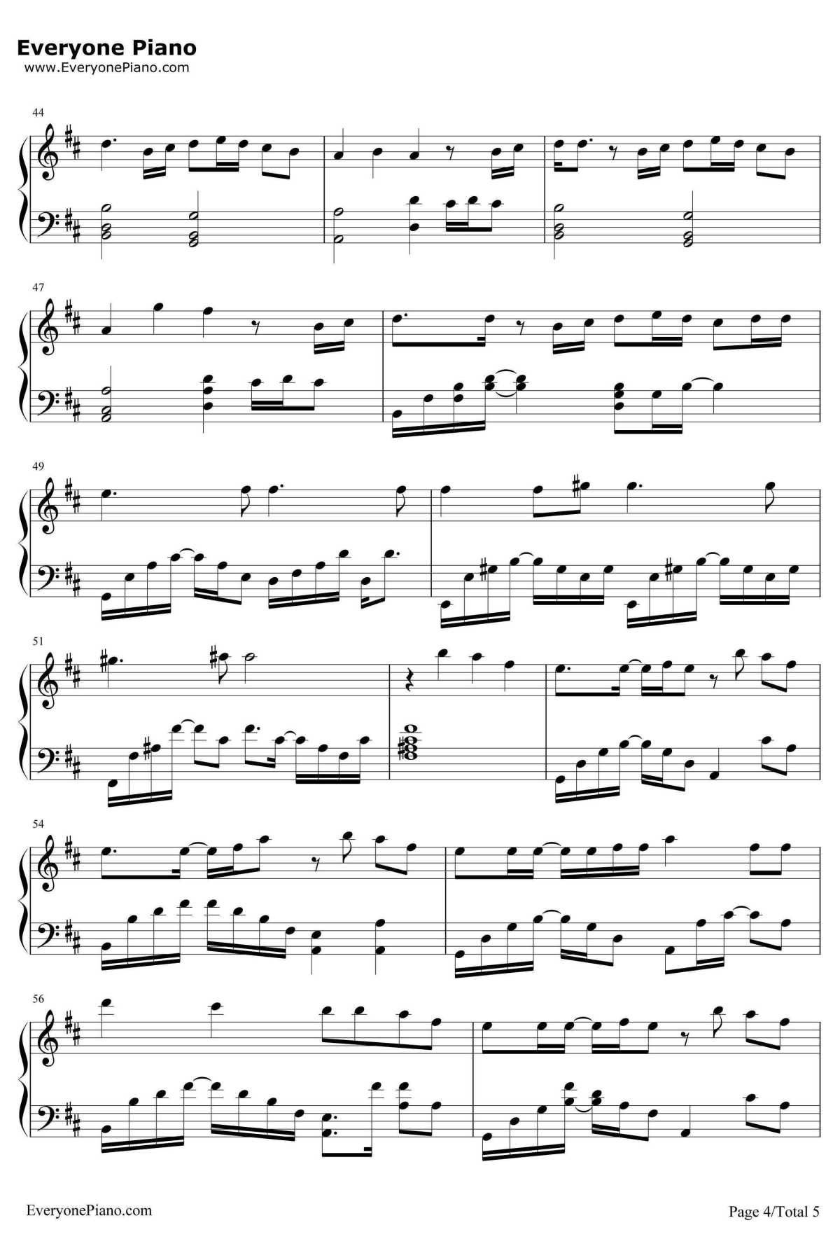 Time After Time钢琴谱4