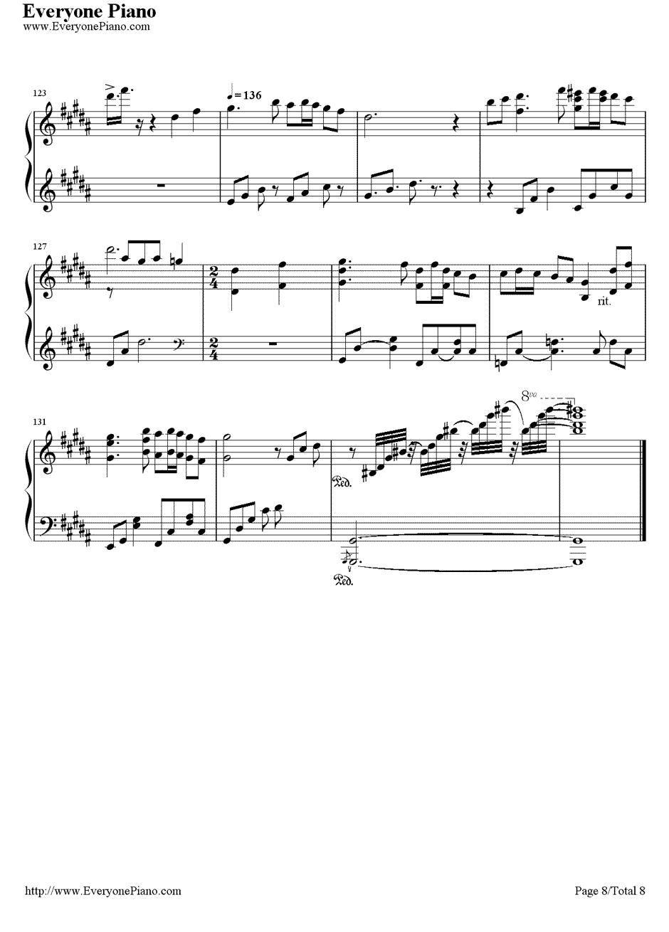 千年幻想乡钢琴谱8