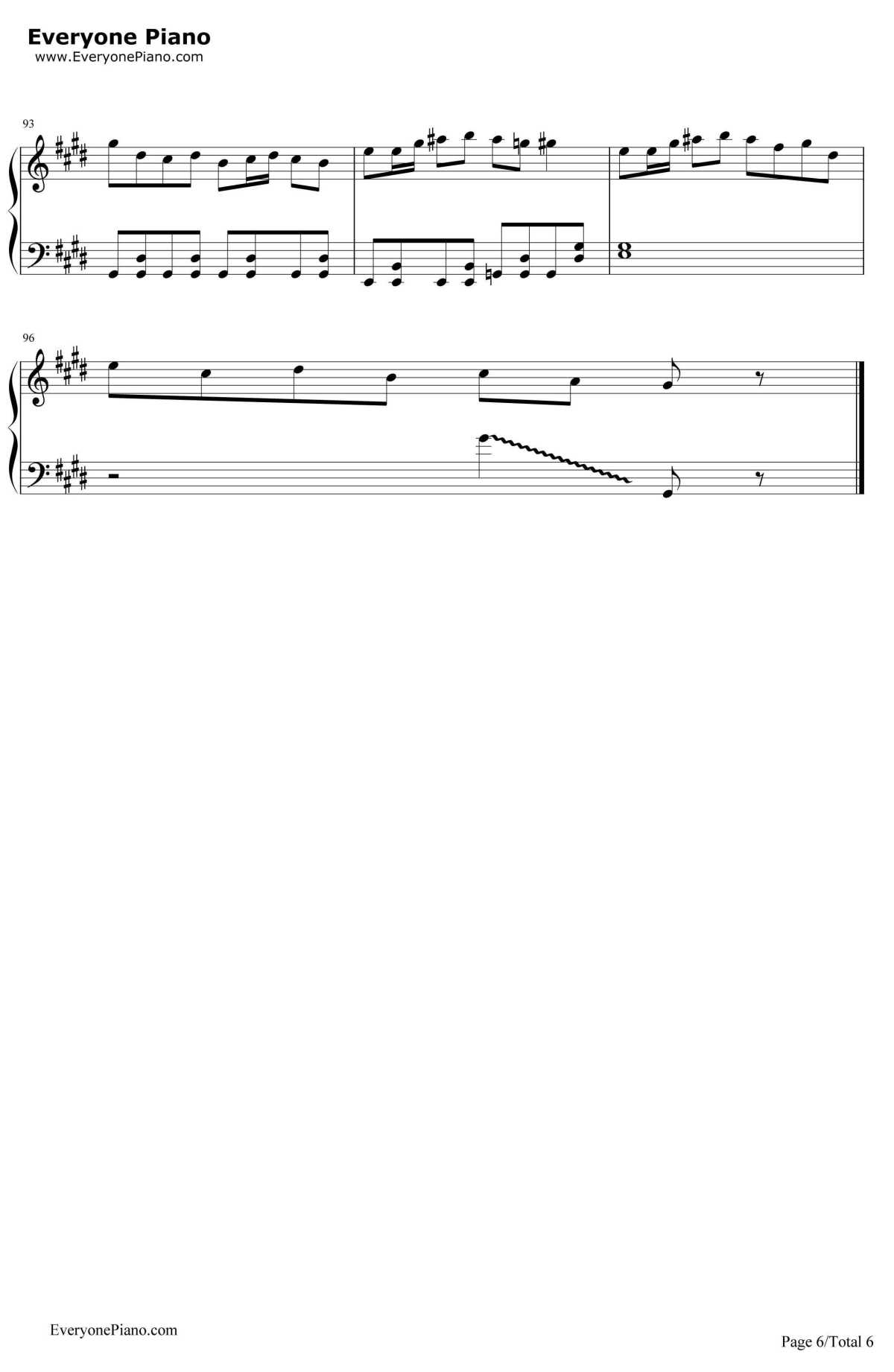 人生游戏钢琴谱6