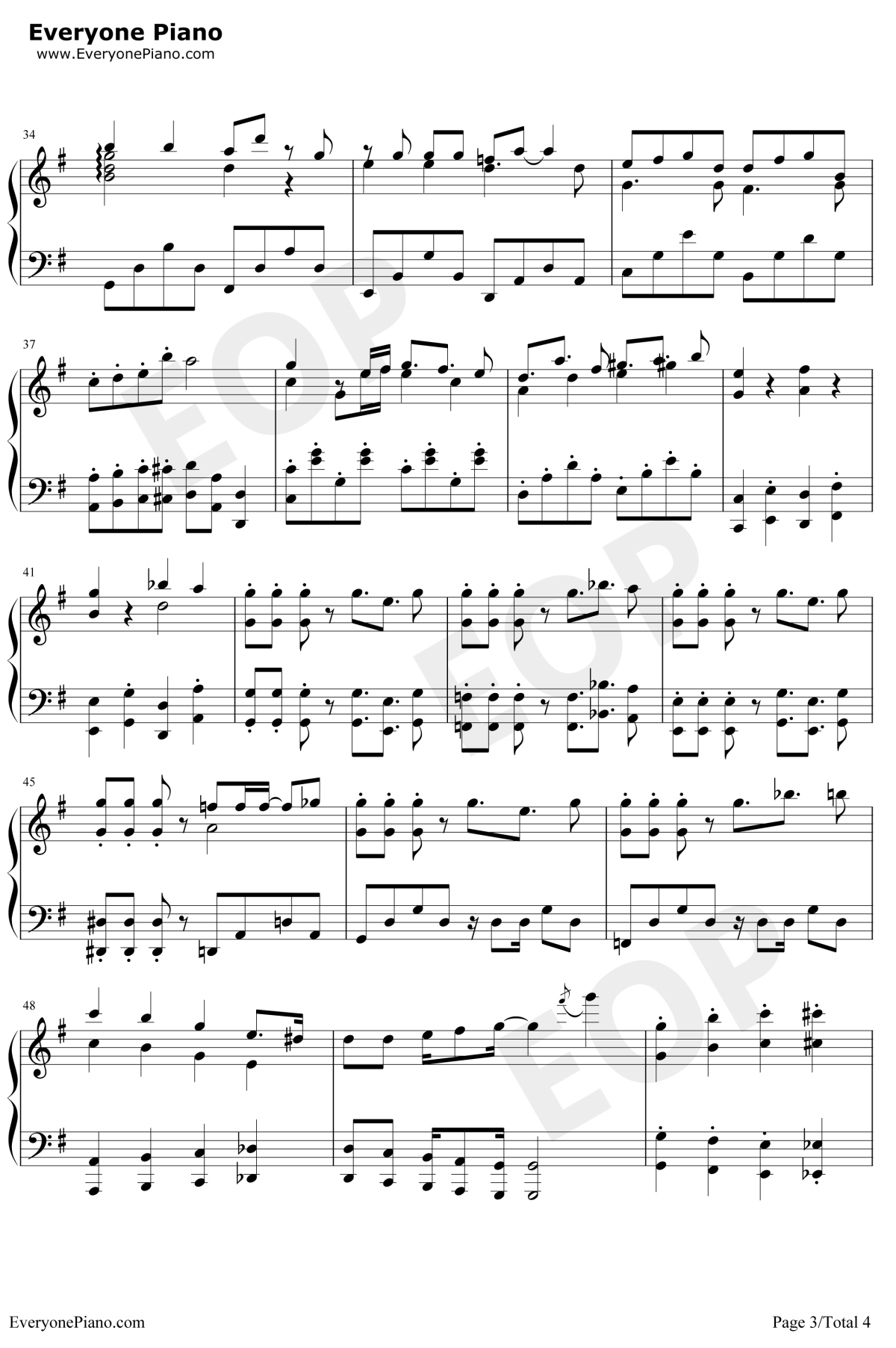 吸tie Ladies钢琴谱3