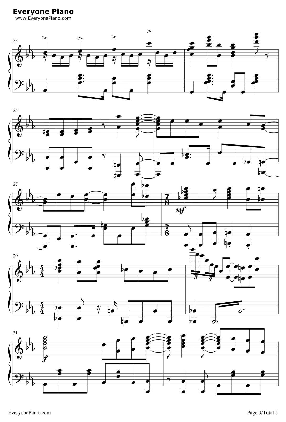 1st Love Story钢琴谱3