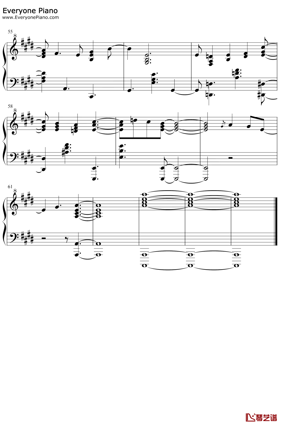 发饰天使钢琴谱5