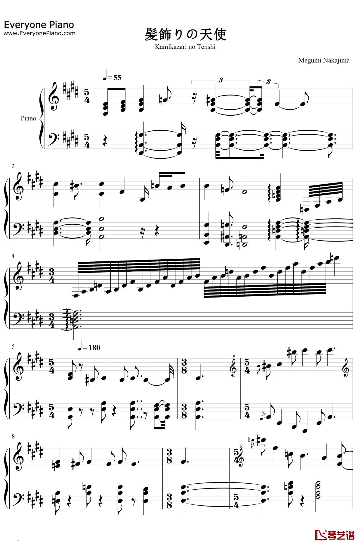 发饰天使钢琴谱1