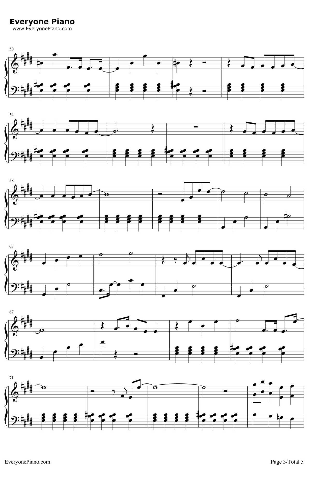 你下来吧钢琴谱3