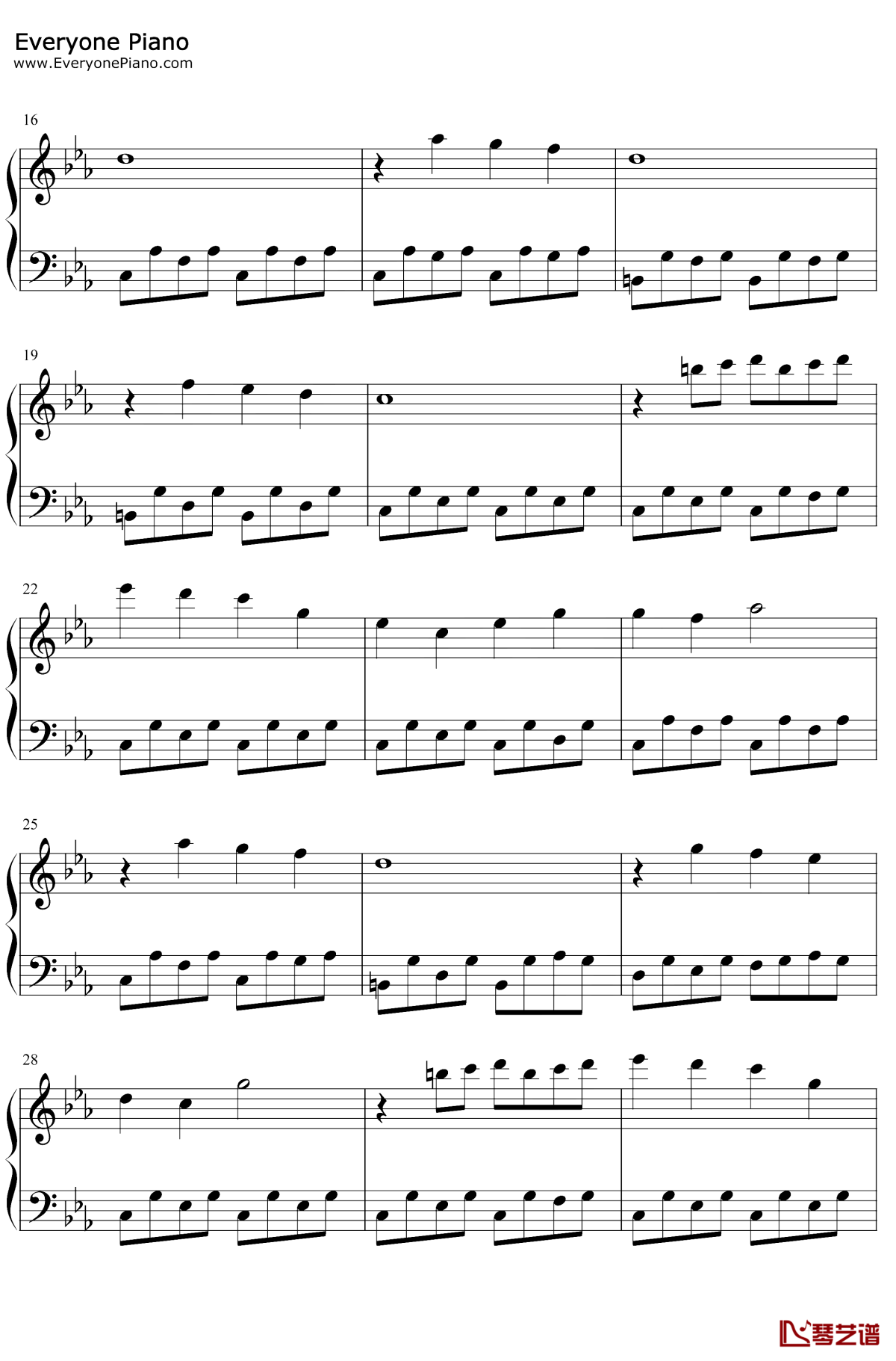 黑暗花园钢琴谱2