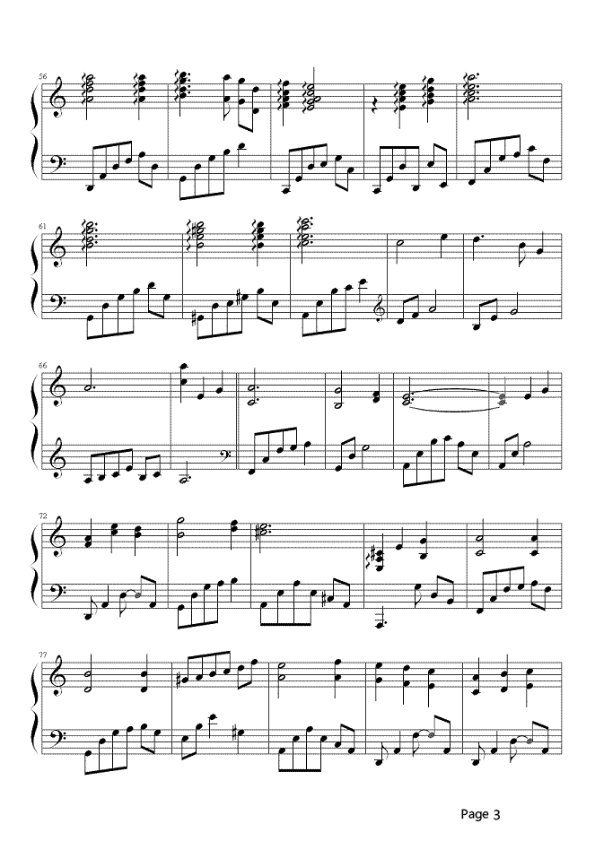 灰色空间钢琴谱3