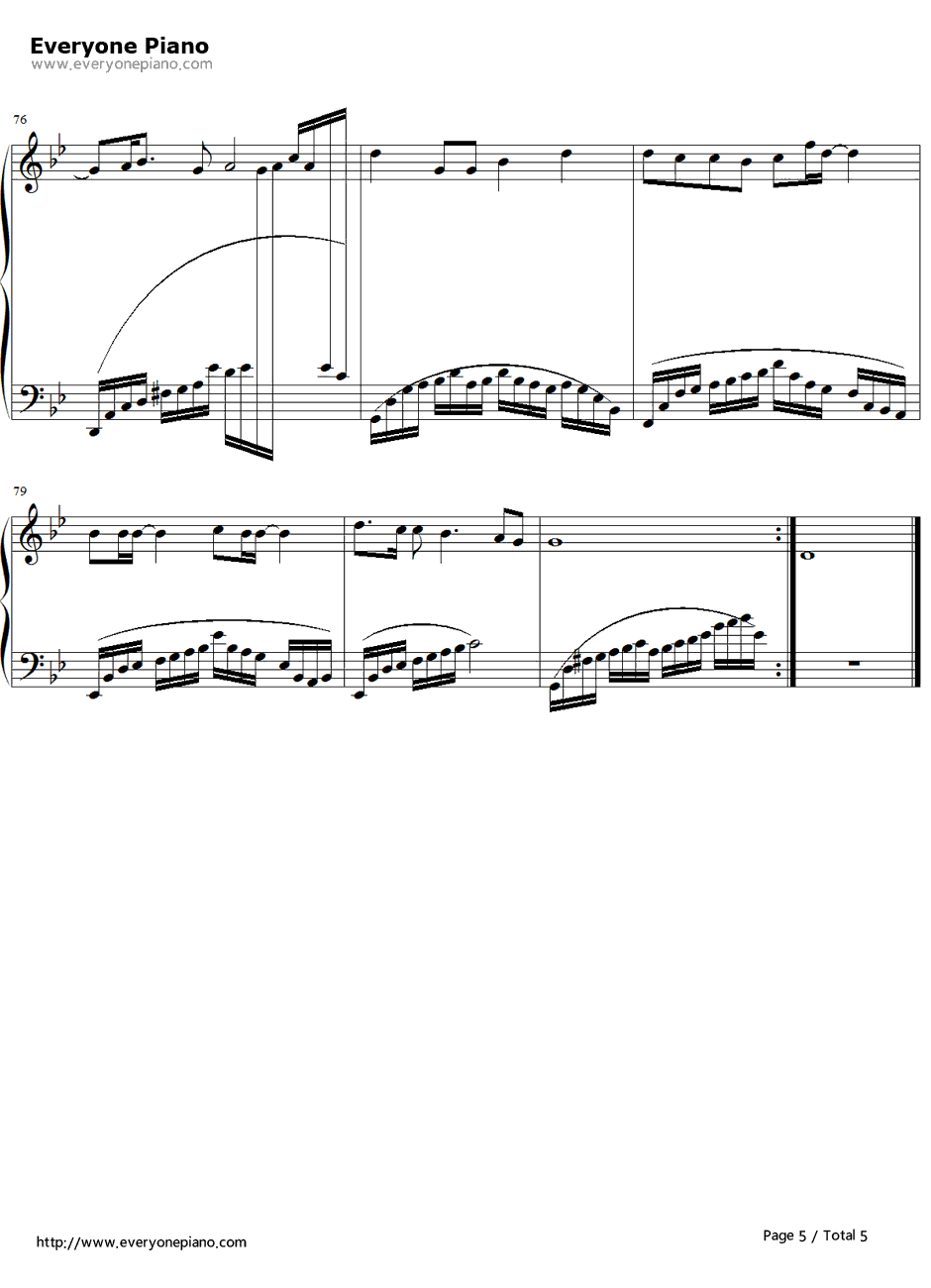 日月凌空钢琴谱5