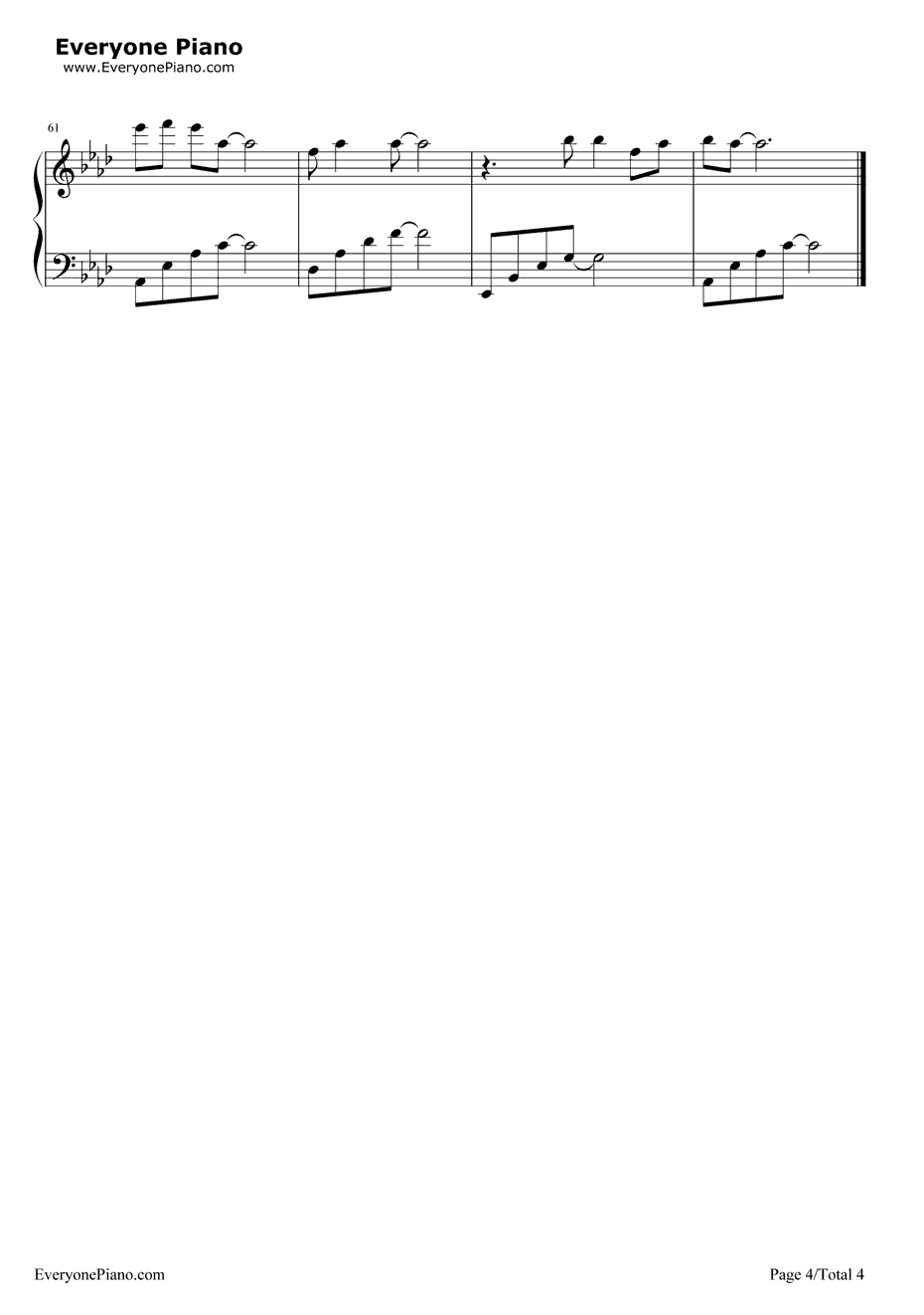 香水有毒钢琴谱4