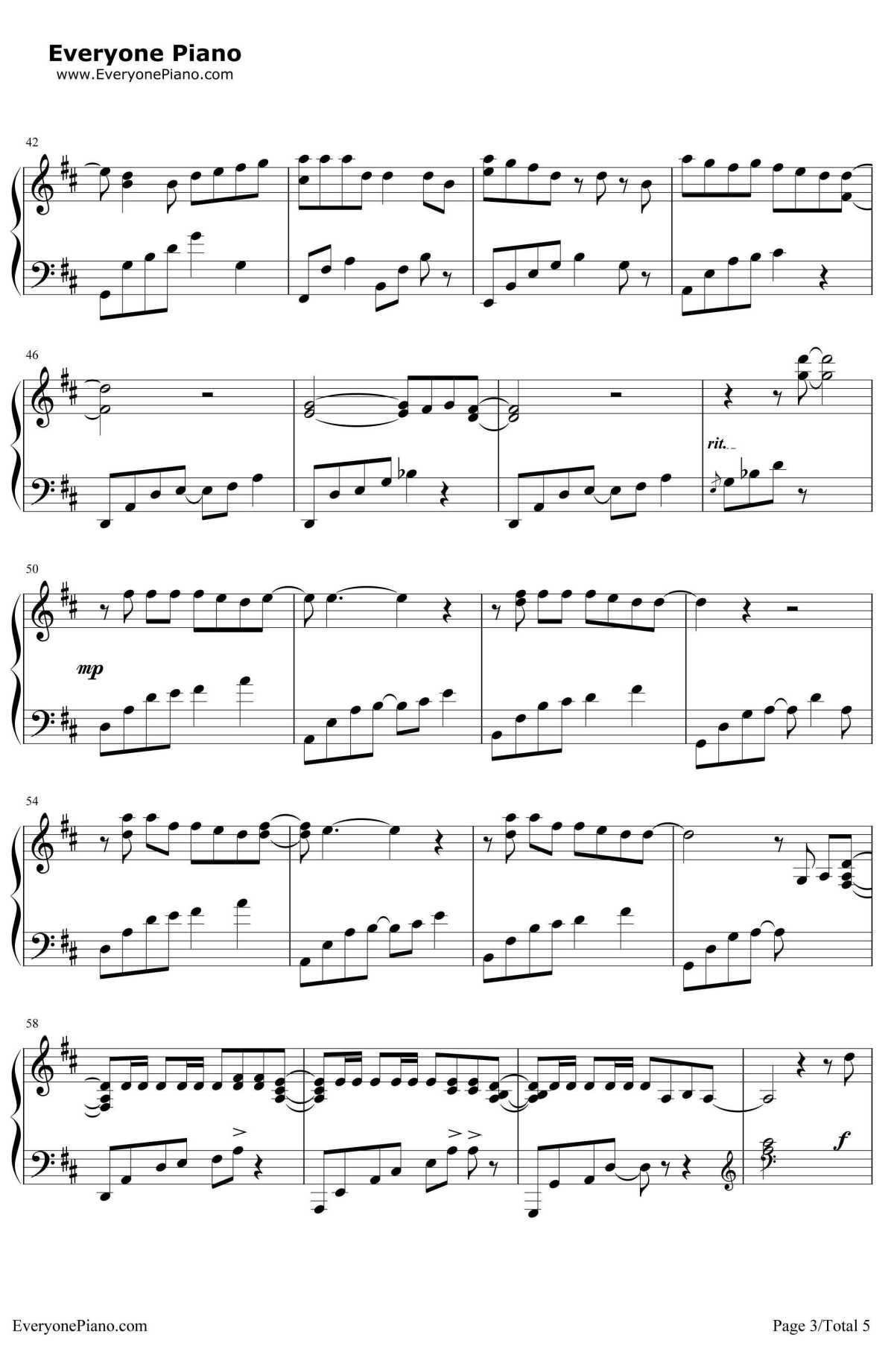 我的秘密钢琴谱3