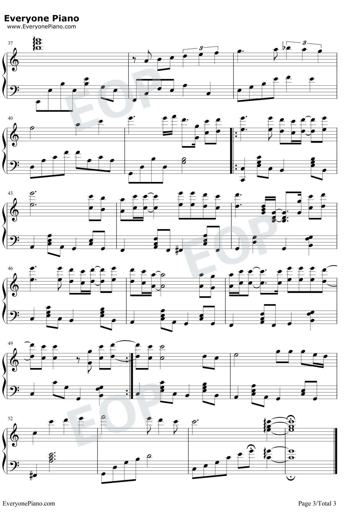 遥远的她钢琴谱3