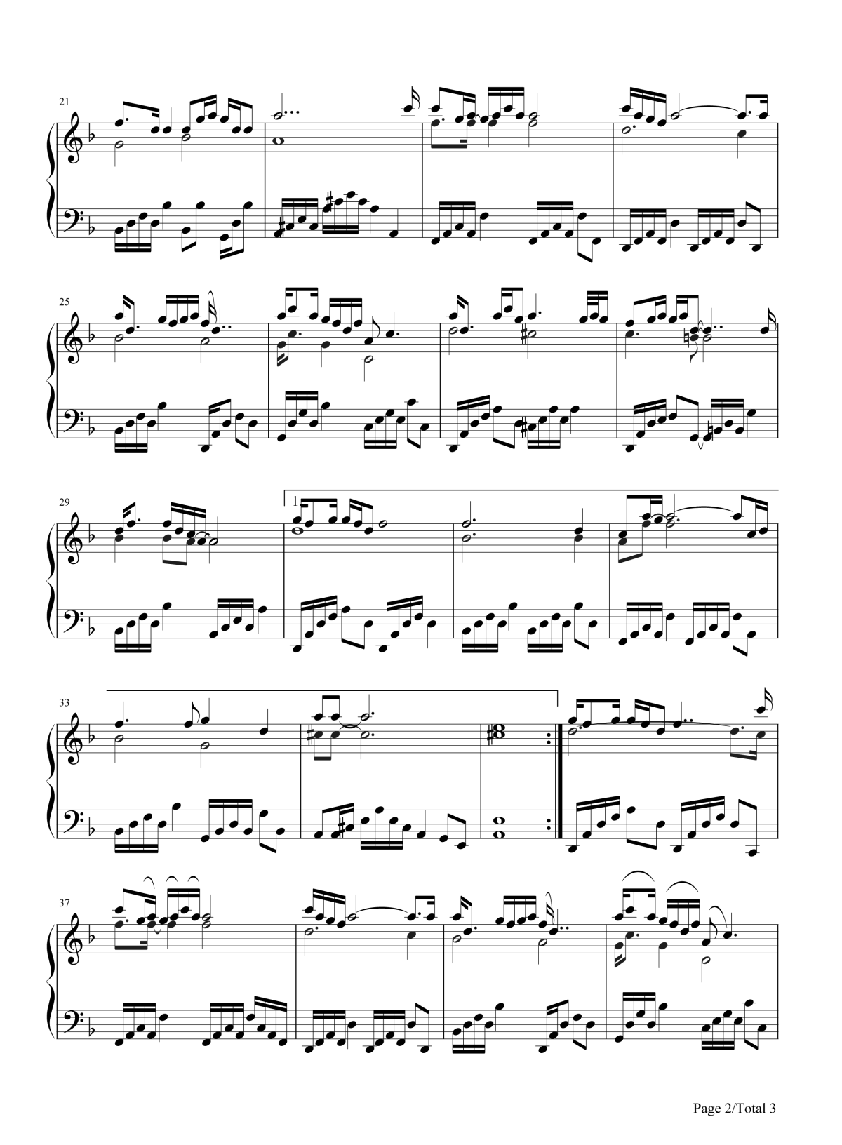 身骑白马钢琴谱2