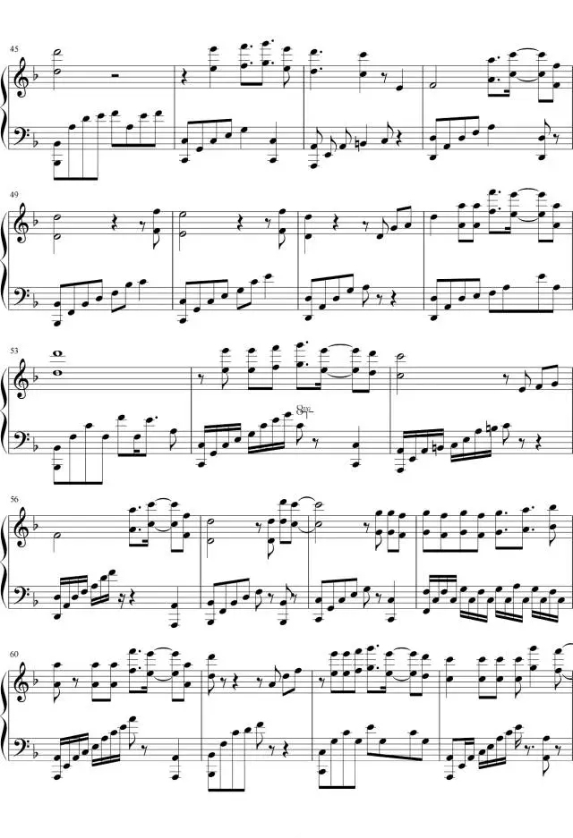 时间都去哪儿了钢琴谱3